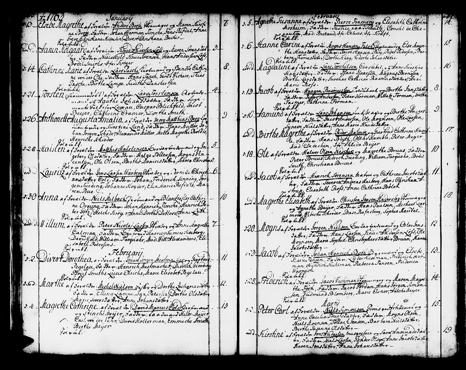 Domkirken sokneprestembete, AV/SAB-A-74801/H/Haa/L0003: Parish register (official) no. A 3, 1758-1789, p. 60-61