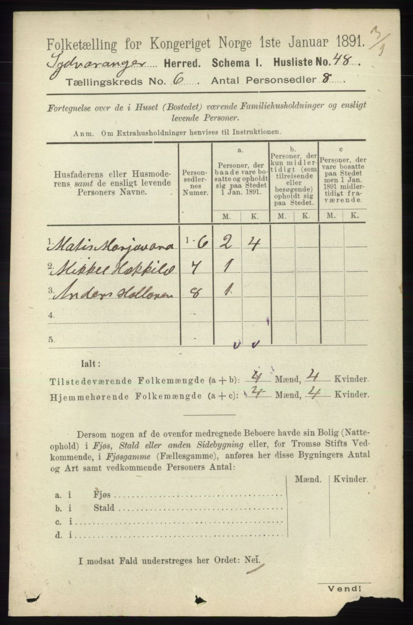 RA, 1891 census for 2030 Sør-Varanger, 1891, p. 1897