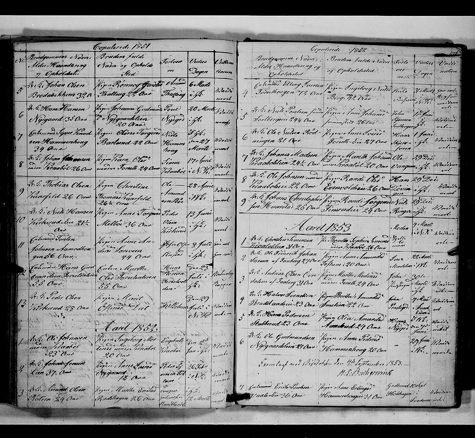 Gausdal prestekontor, SAH/PREST-090/H/Ha/Hab/L0005: Parish register (copy) no. 5, 1846-1867, p. 175