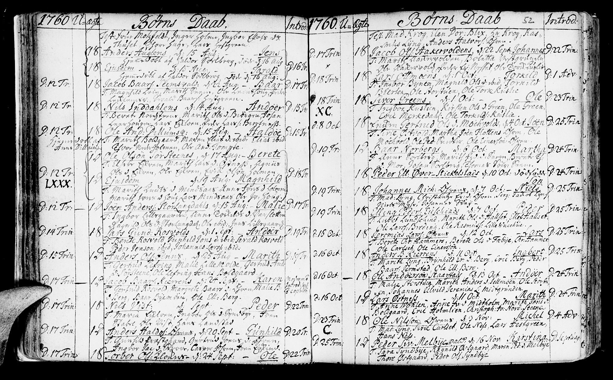 Ministerialprotokoller, klokkerbøker og fødselsregistre - Nord-Trøndelag, SAT/A-1458/723/L0231: Parish register (official) no. 723A02, 1748-1780, p. 52