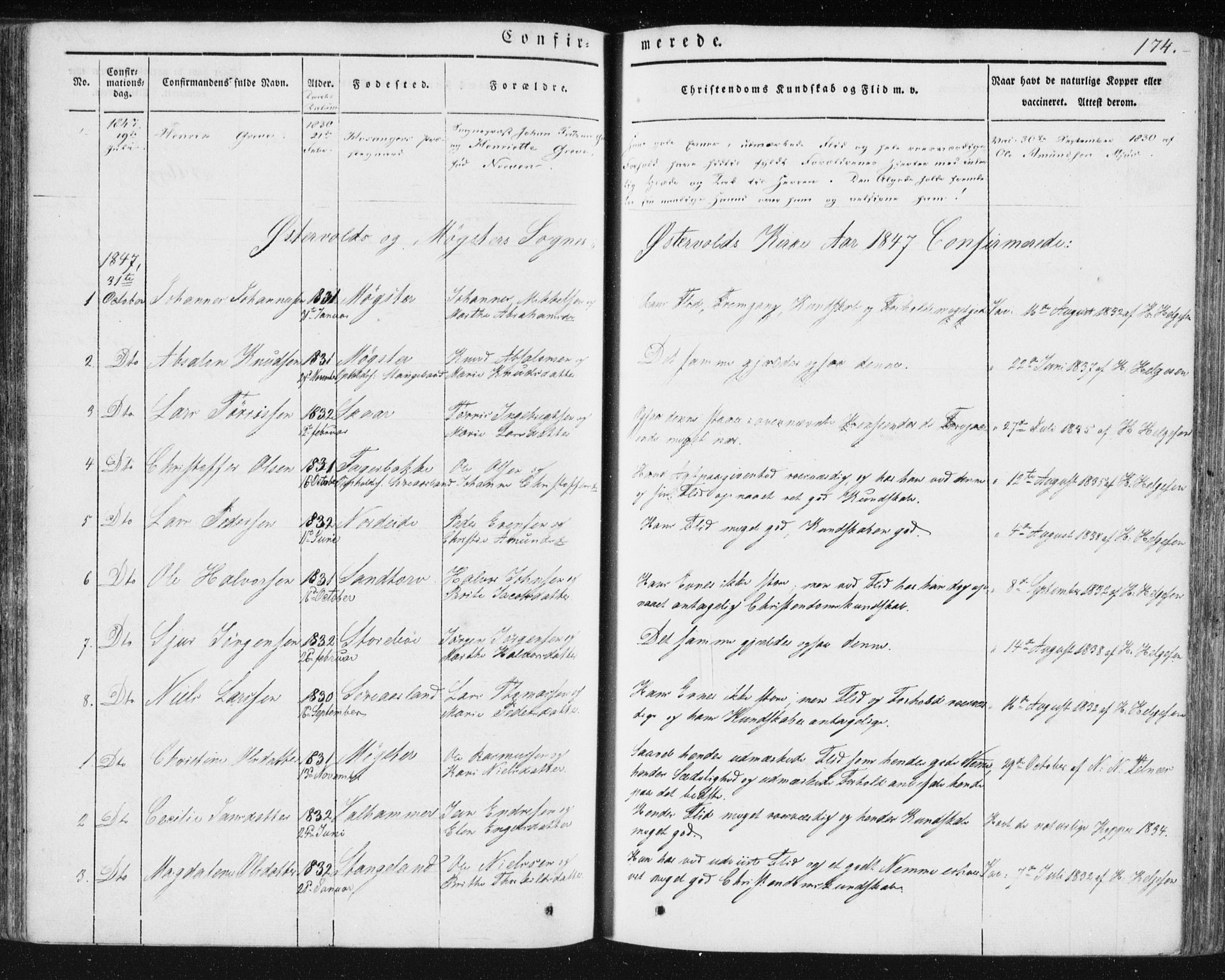 Sund sokneprestembete, SAB/A-99930: Parish register (official) no. A 13, 1835-1849, p. 174