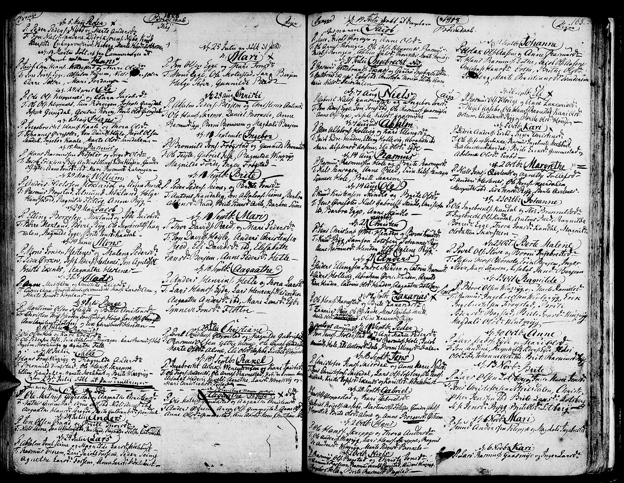 Gloppen sokneprestembete, AV/SAB-A-80101/H/Haa/Haaa/L0005: Parish register (official) no. A 5, 1785-1815, p. 163