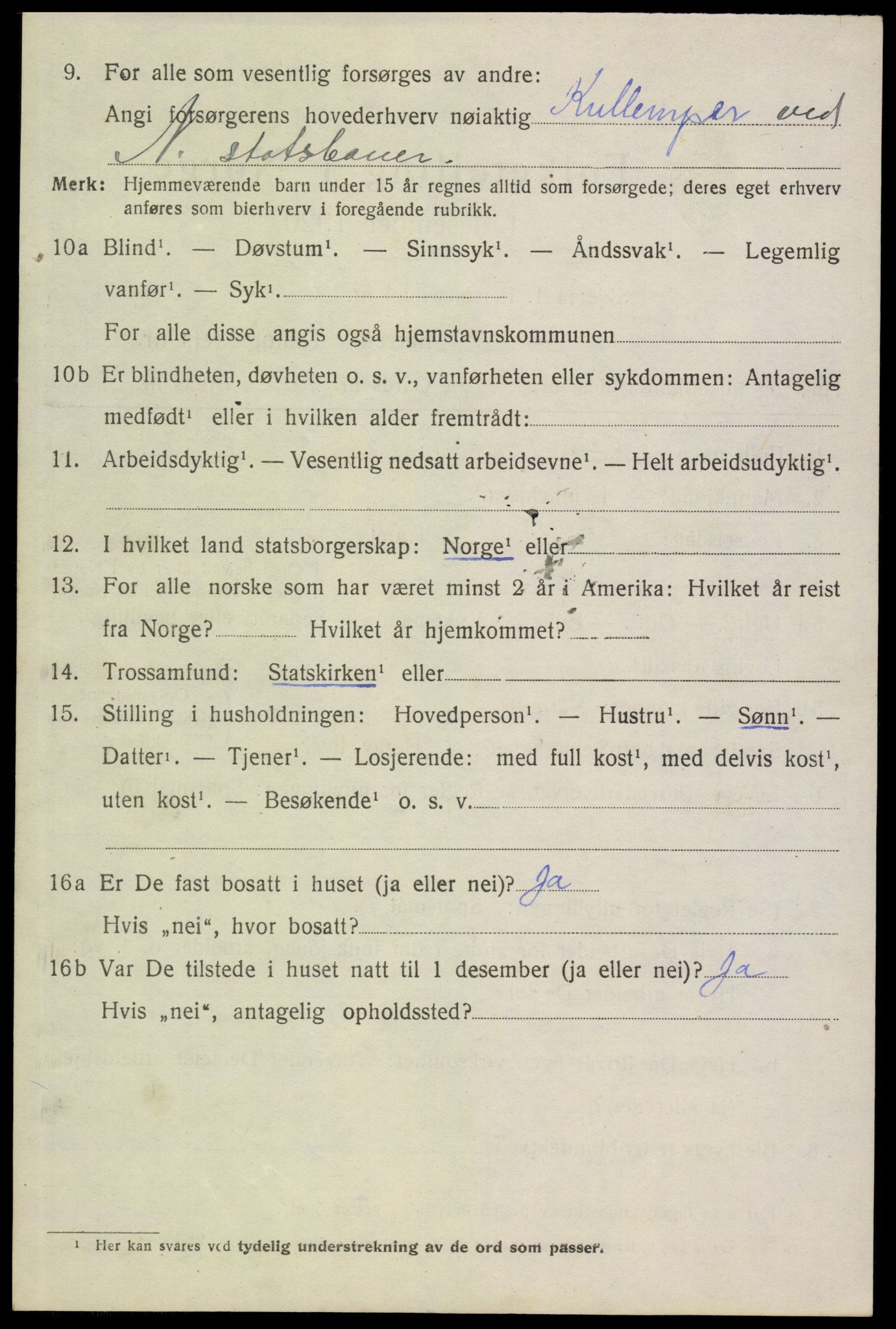 SAH, 1920 census for Vinger, 1920, p. 3965