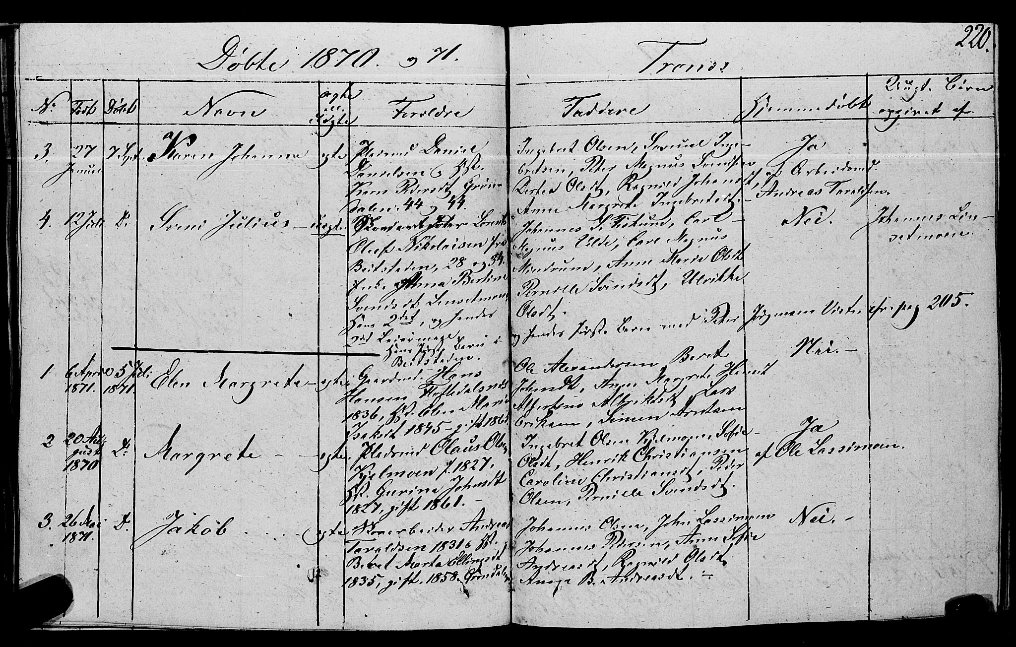 Ministerialprotokoller, klokkerbøker og fødselsregistre - Nord-Trøndelag, SAT/A-1458/762/L0538: Parish register (official) no. 762A02 /2, 1833-1879, p. 220
