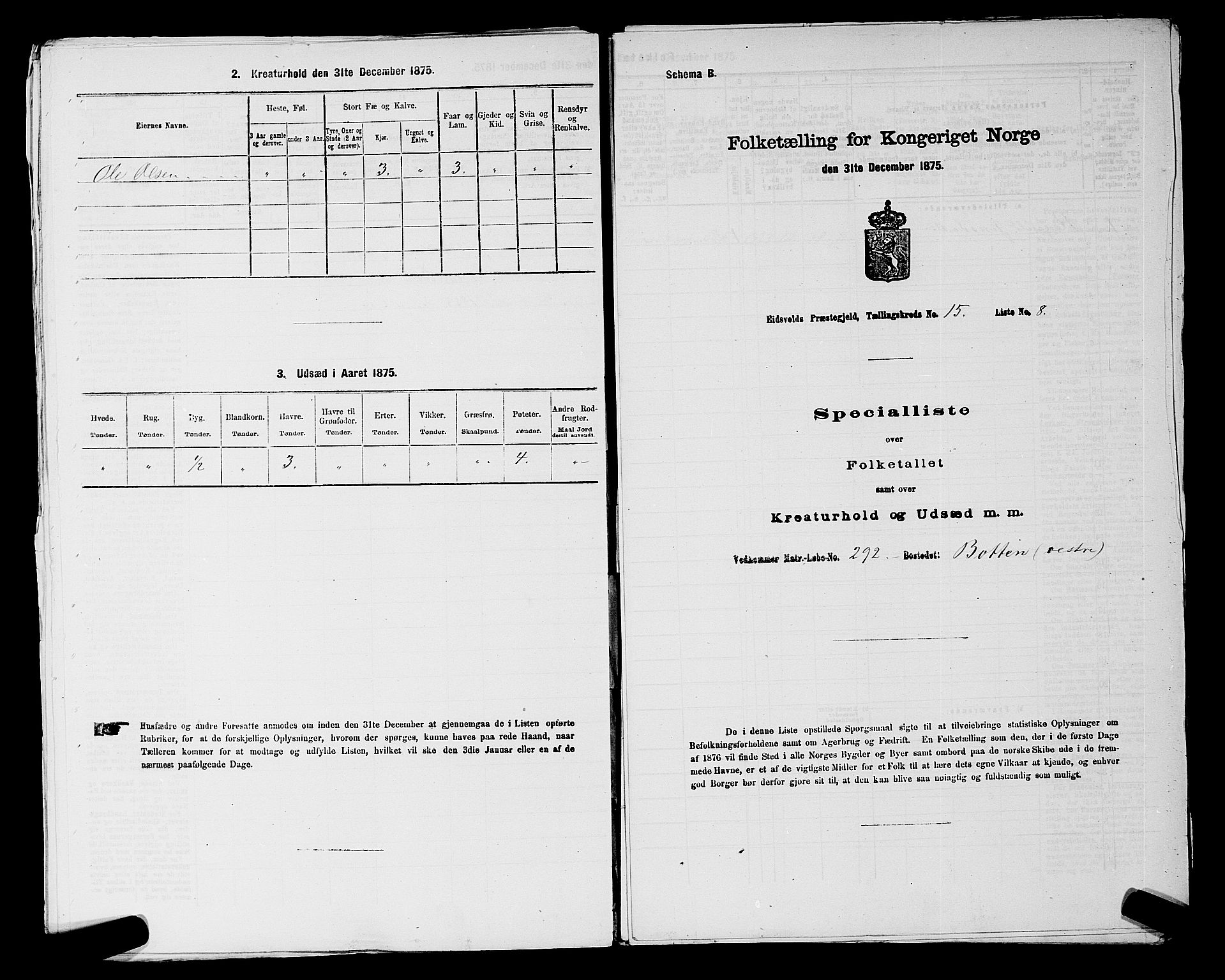 RA, 1875 census for 0237P Eidsvoll, 1875, p. 2473