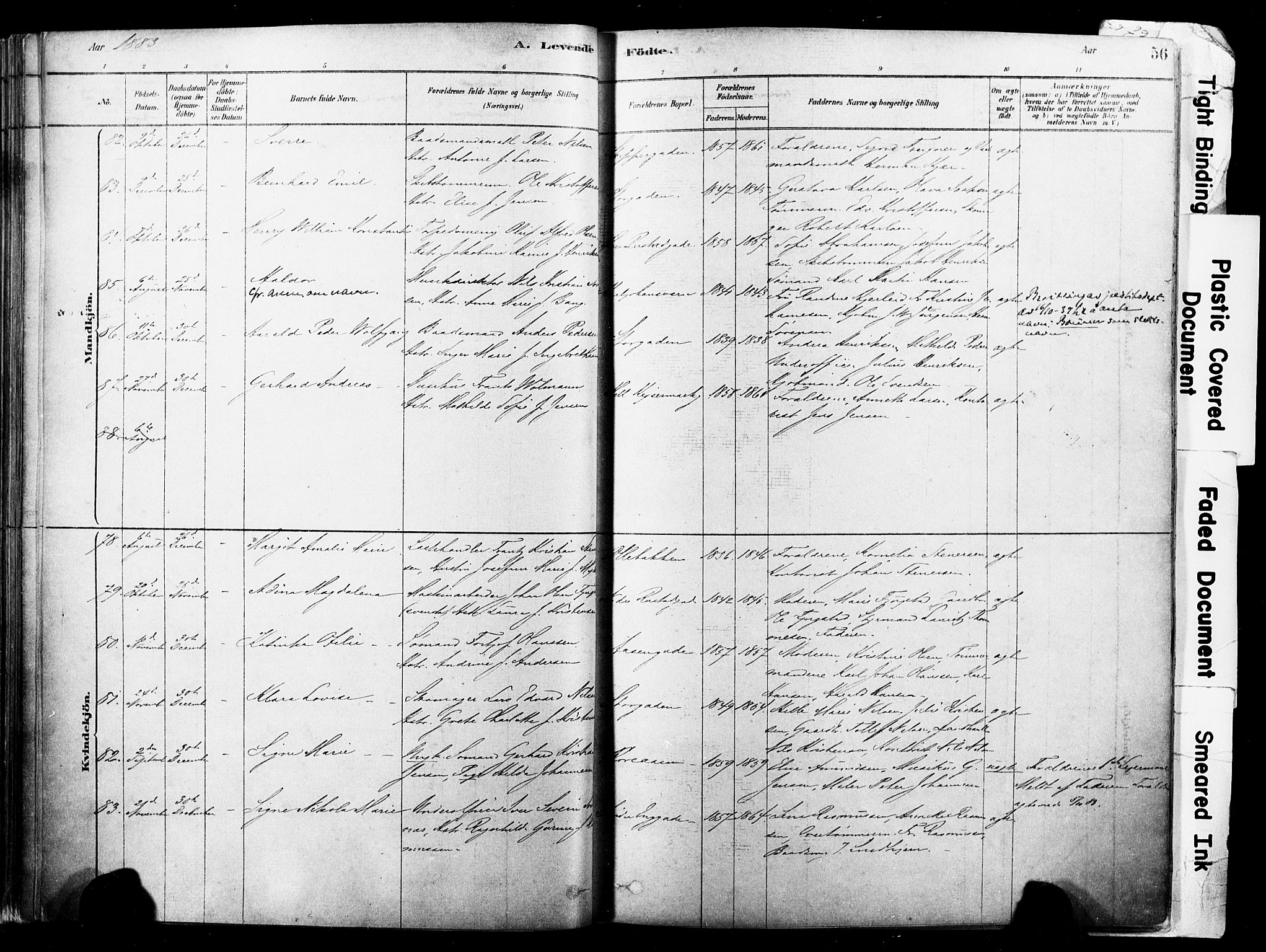 Horten kirkebøker, AV/SAKO-A-348/F/Fa/L0003: Parish register (official) no. 3, 1878-1887, p. 56