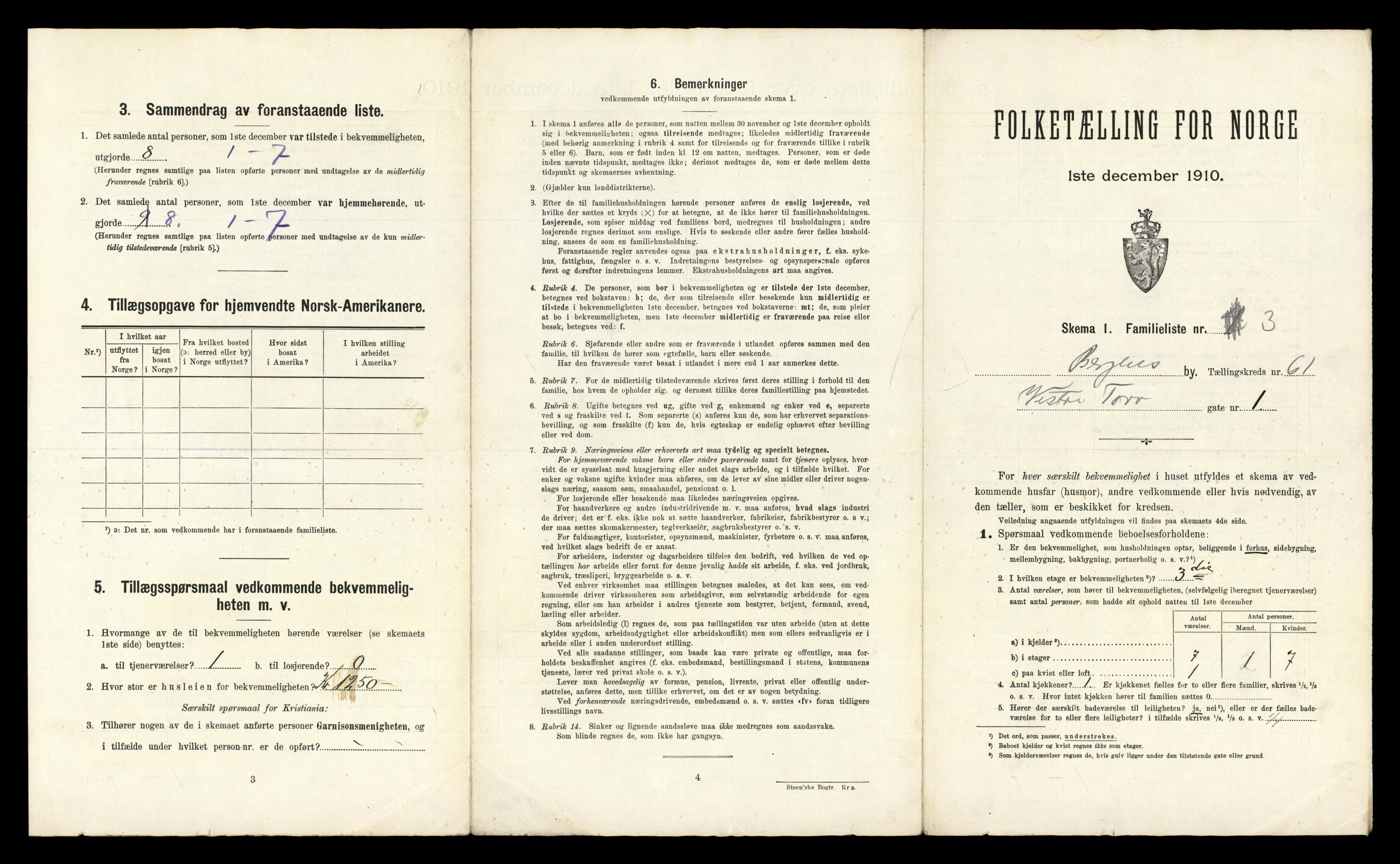 RA, 1910 census for Bergen, 1910, p. 21297