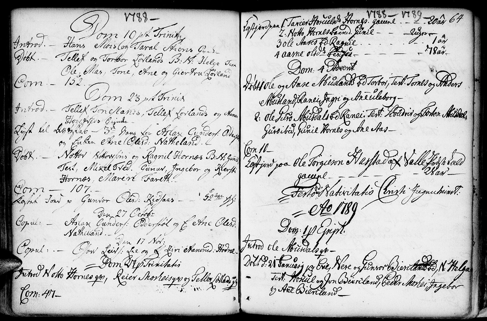 Evje sokneprestkontor, SAK/1111-0008/F/Fa/Fab/L0002: Parish register (official) no. A 2, 1765-1816, p. 64