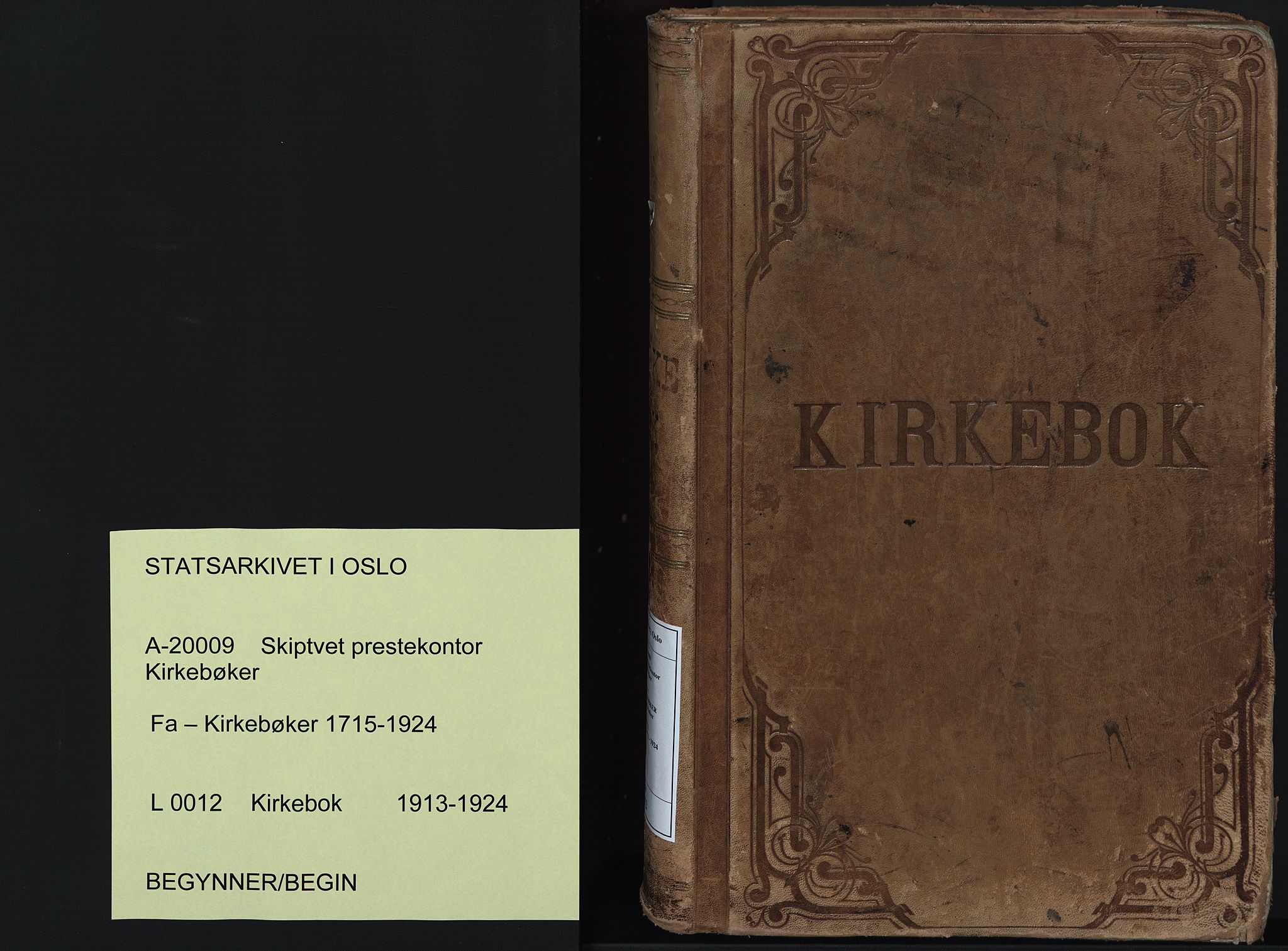 Skiptvet prestekontor Kirkebøker, SAO/A-20009/F/Fa/L0012: Parish register (official) no. 12, 1913-1924