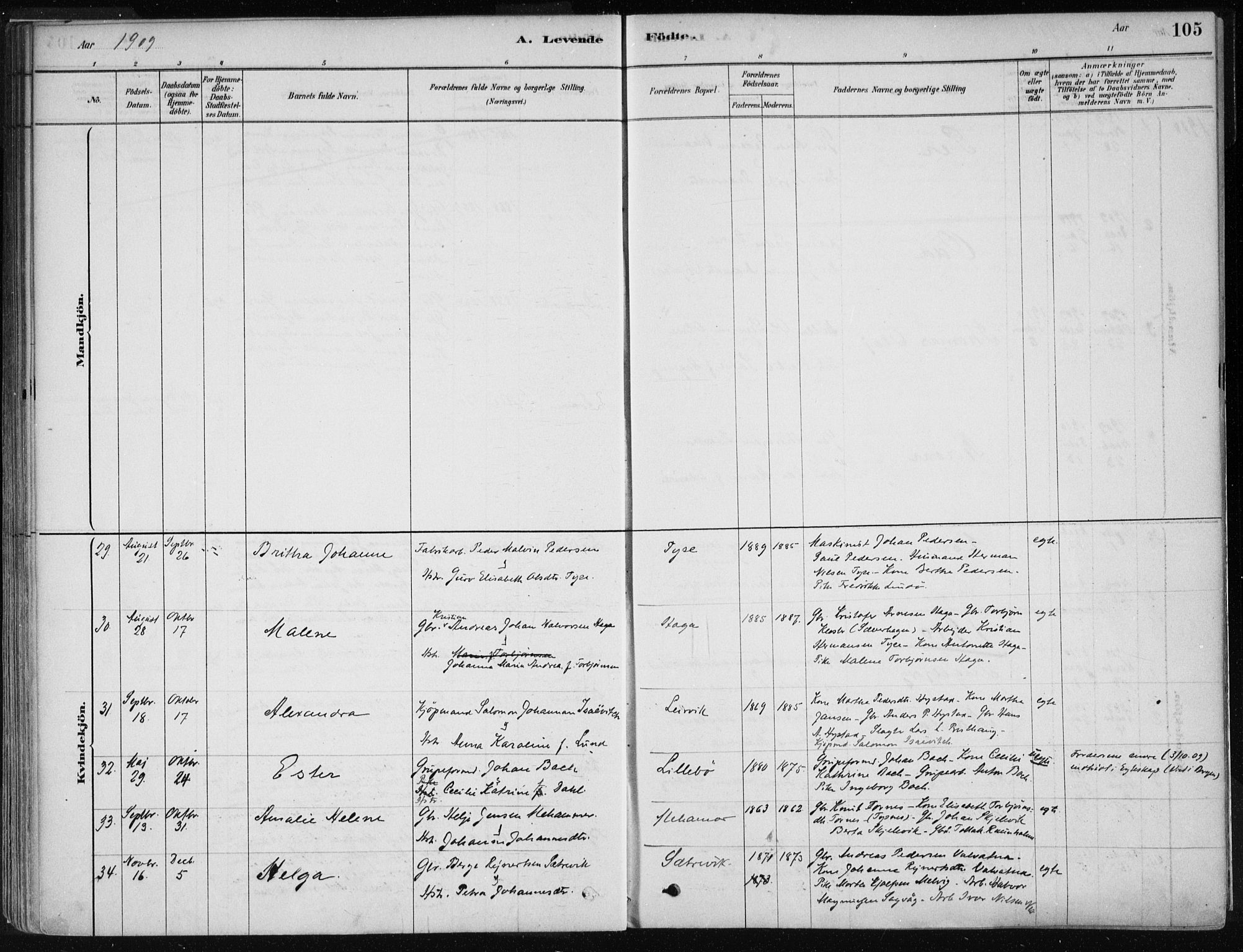 Stord sokneprestembete, SAB/A-78201/H/Haa: Parish register (official) no. B 2, 1878-1913, p. 105