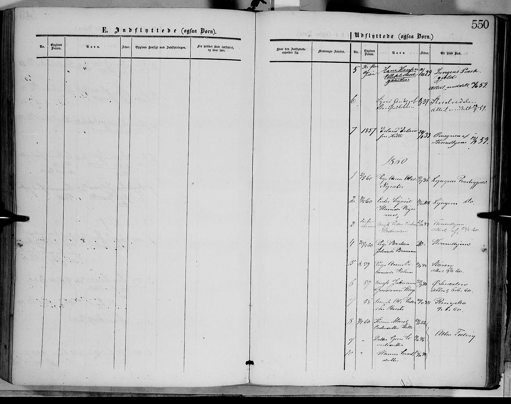 Dovre prestekontor, SAH/PREST-066/H/Ha/Haa/L0001: Parish register (official) no. 1, 1854-1878, p. 550