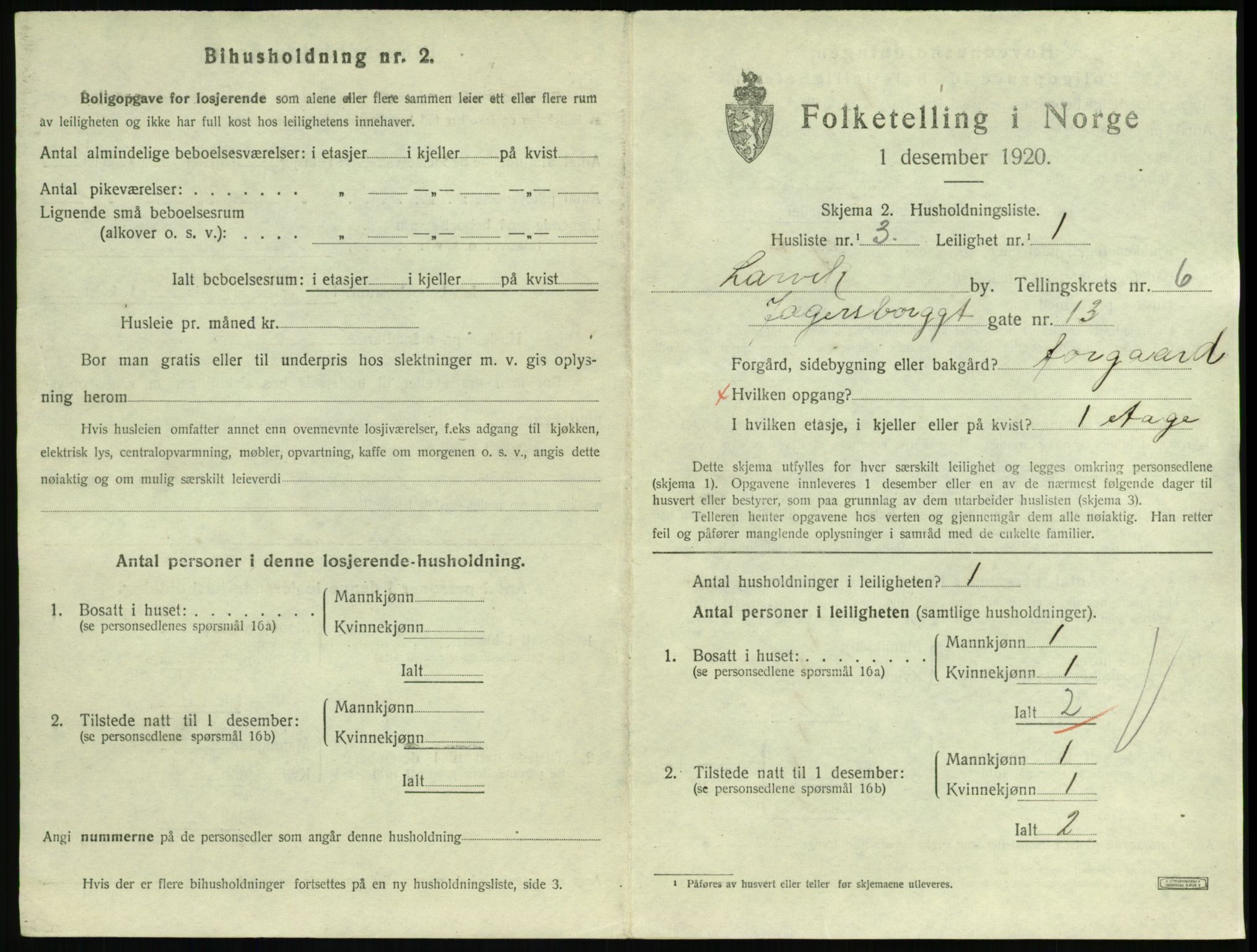 SAKO, 1920 census for Larvik, 1920, p. 5344