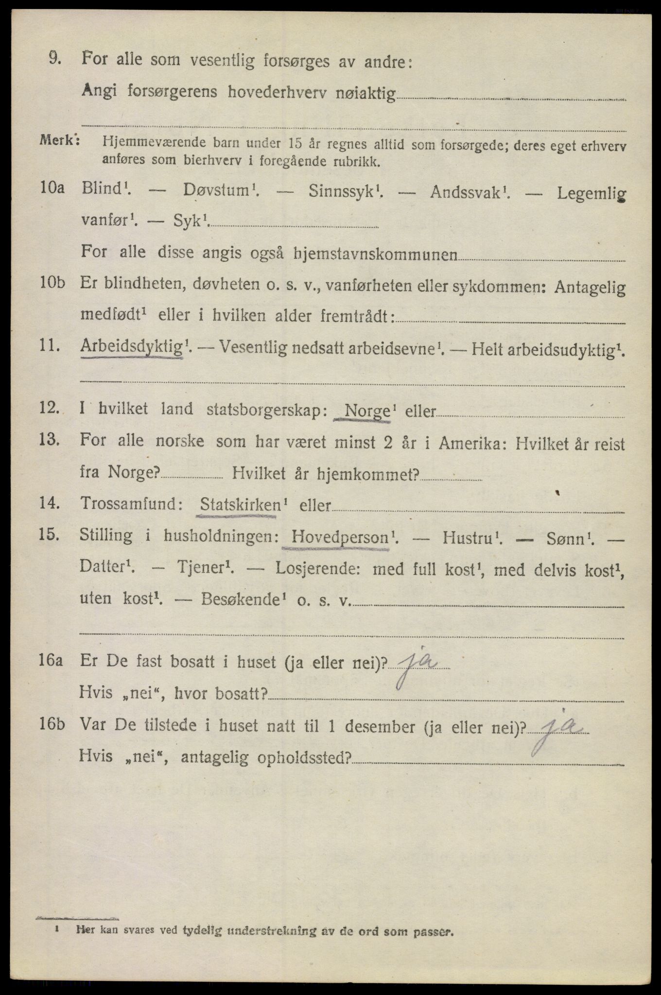 SAO, 1920 census for Våler, 1920, p. 4585