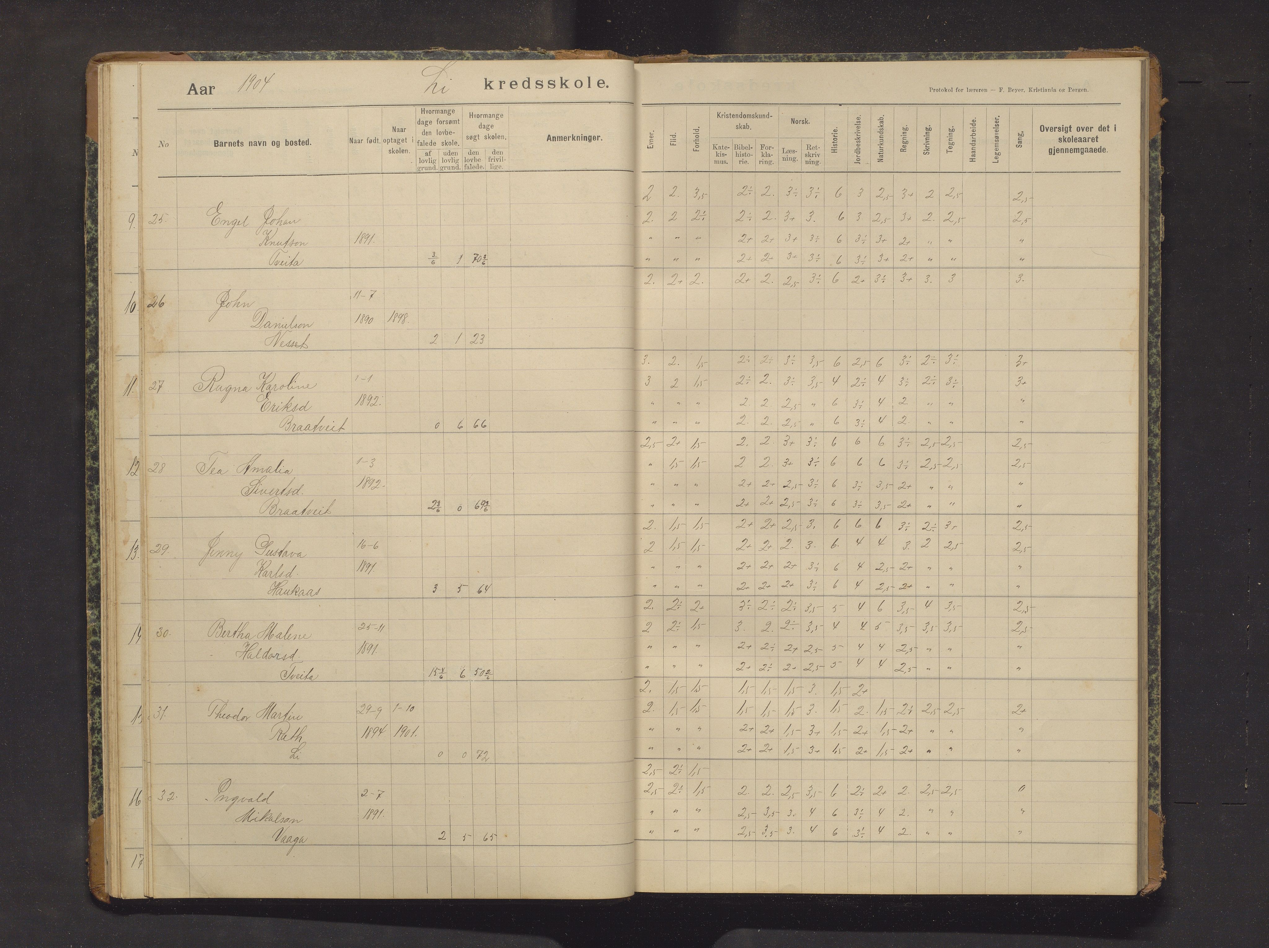 Sveio kommune. Barneskulane, IKAH/1216-231/F/Fa/L0029: Skuleprotokoll for Lid skule, 1903-1915, p. 17