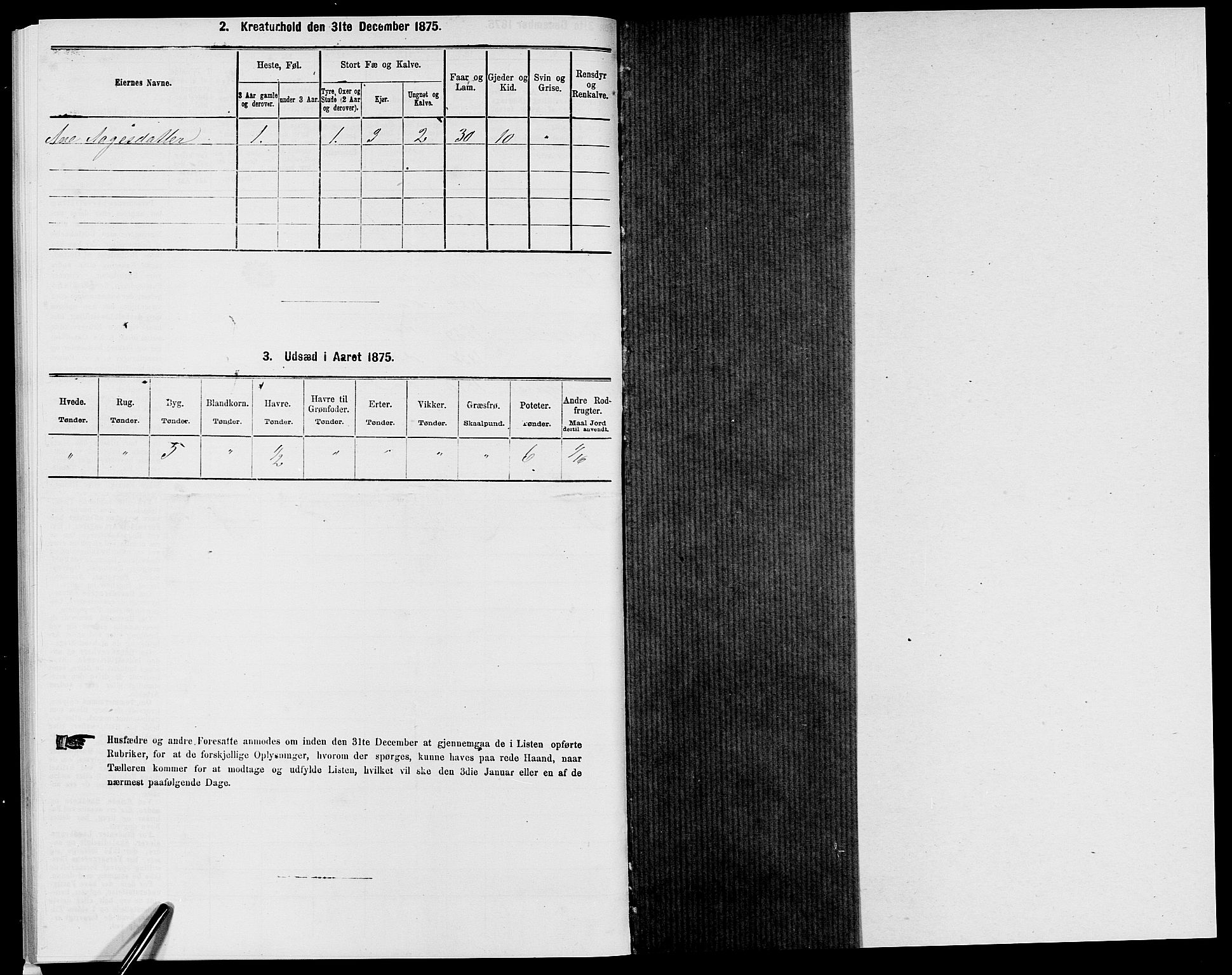 SAK, 1875 census for 1013P Tveit, 1875, p. 1183