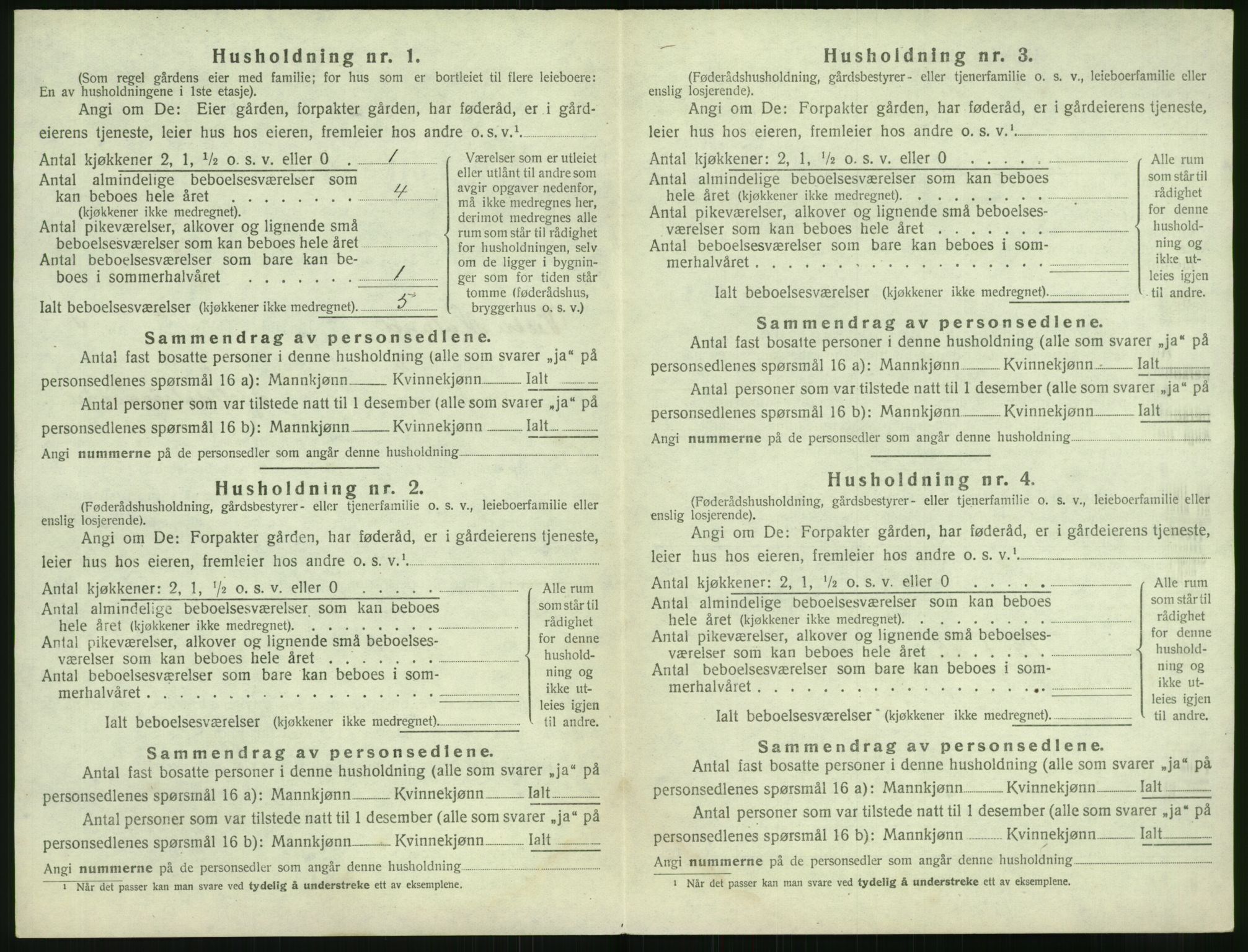 SAK, 1920 census for Vestre Moland, 1920, p. 582