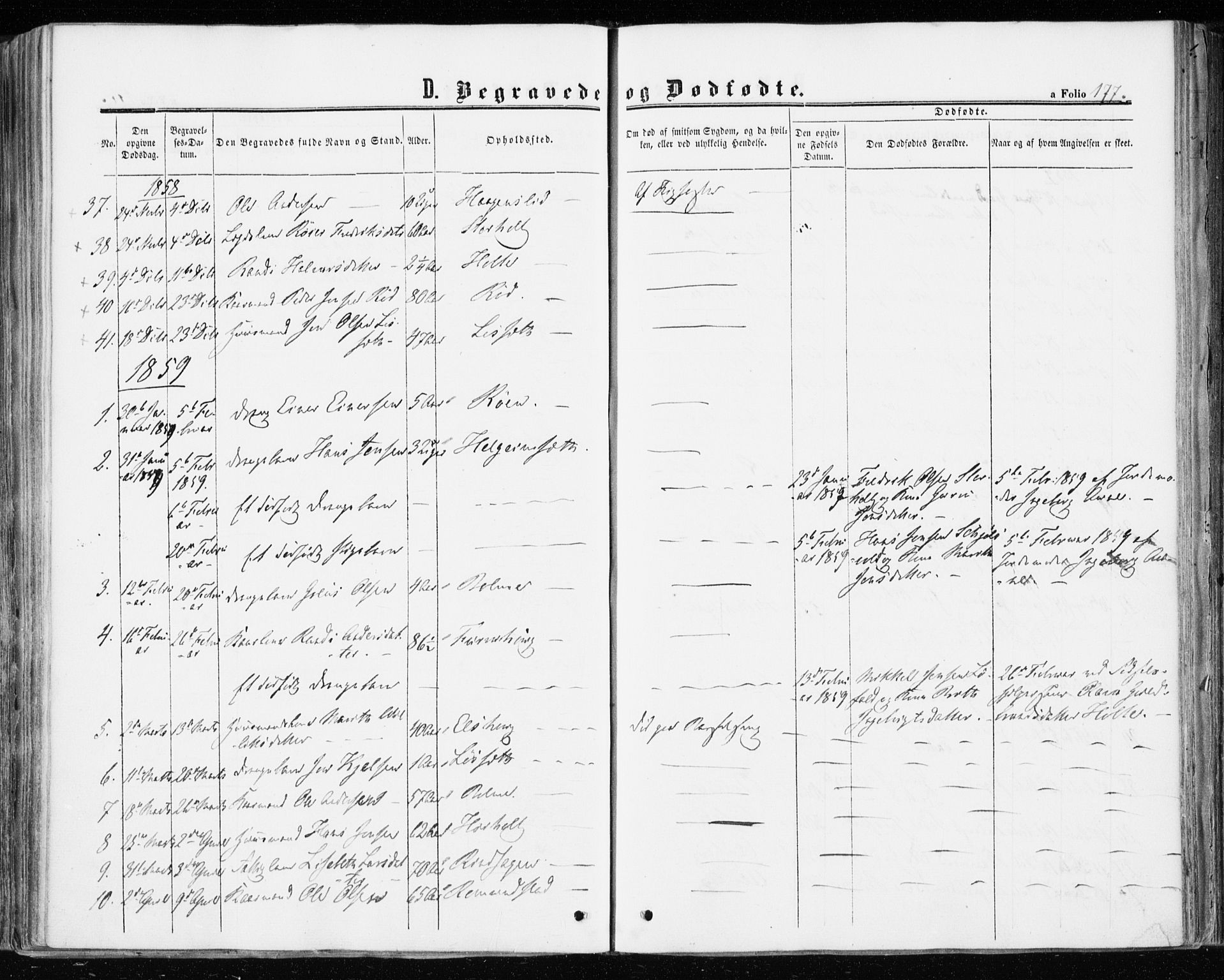 Ministerialprotokoller, klokkerbøker og fødselsregistre - Møre og Romsdal, AV/SAT-A-1454/598/L1067: Parish register (official) no. 598A01, 1858-1871, p. 177