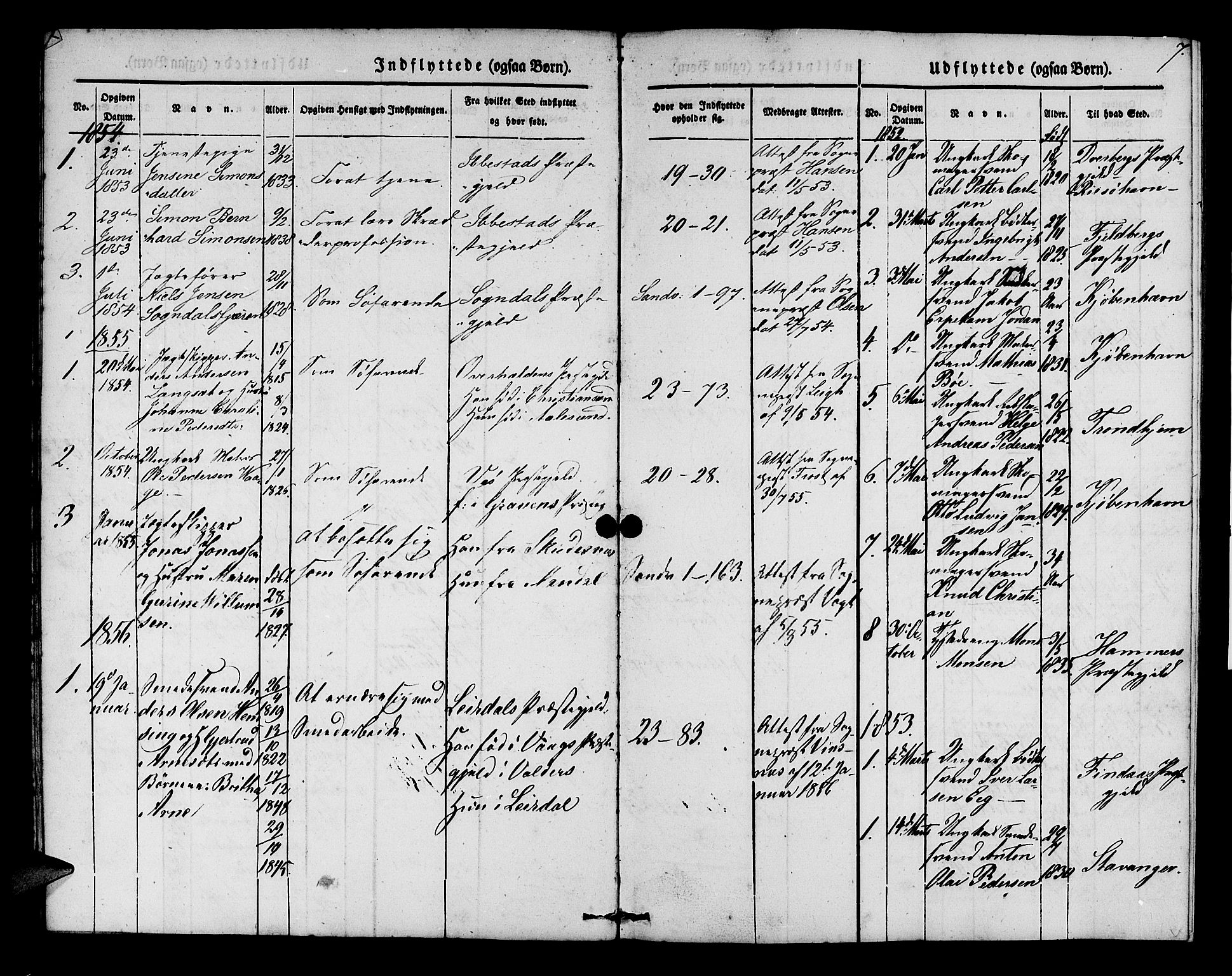 Korskirken sokneprestembete, SAB/A-76101/H/Hab: Parish register (copy) no. F 1, 1844-1858, p. 7