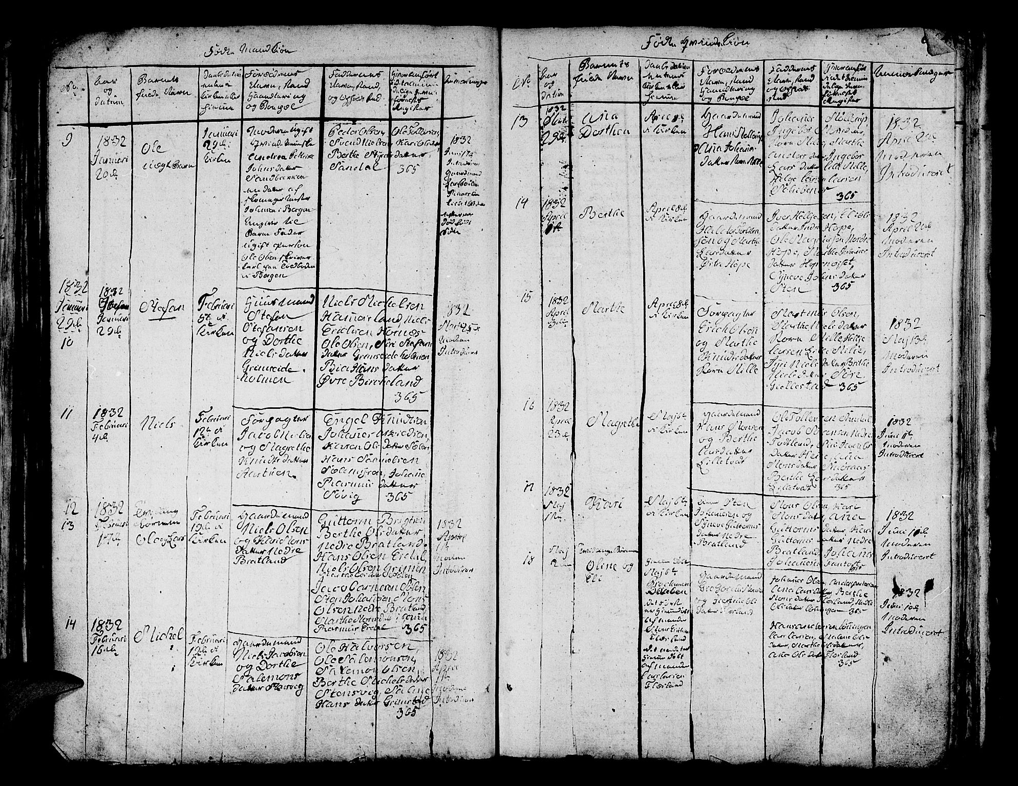 Fana Sokneprestembete, AV/SAB-A-75101/H/Hab/Habc/L0001: Parish register (copy) no. C 1, 1824-1837, p. 63