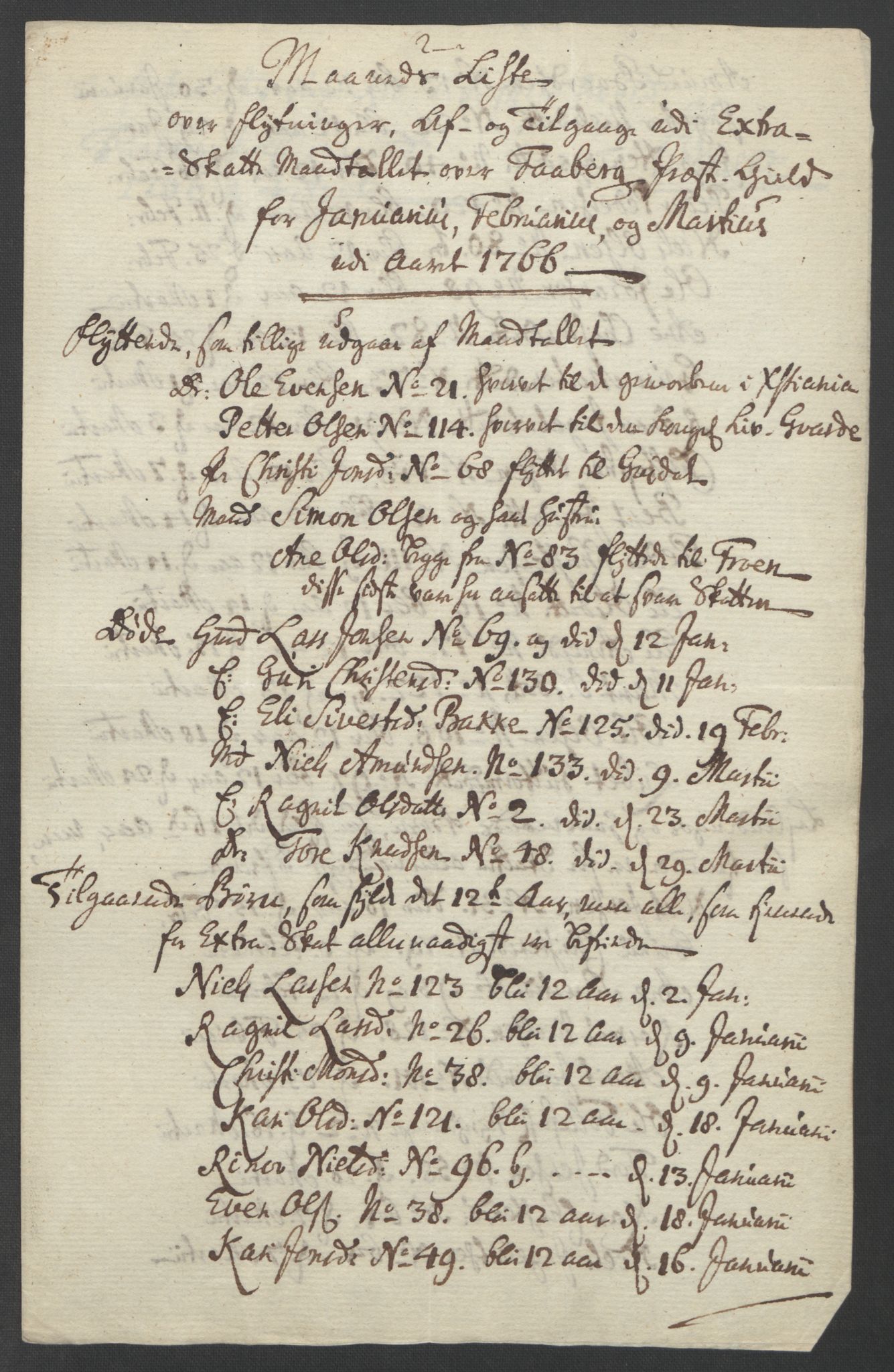 Rentekammeret inntil 1814, Reviderte regnskaper, Fogderegnskap, AV/RA-EA-4092/R17/L1266: Ekstraskatten Gudbrandsdal, 1762-1766, p. 547