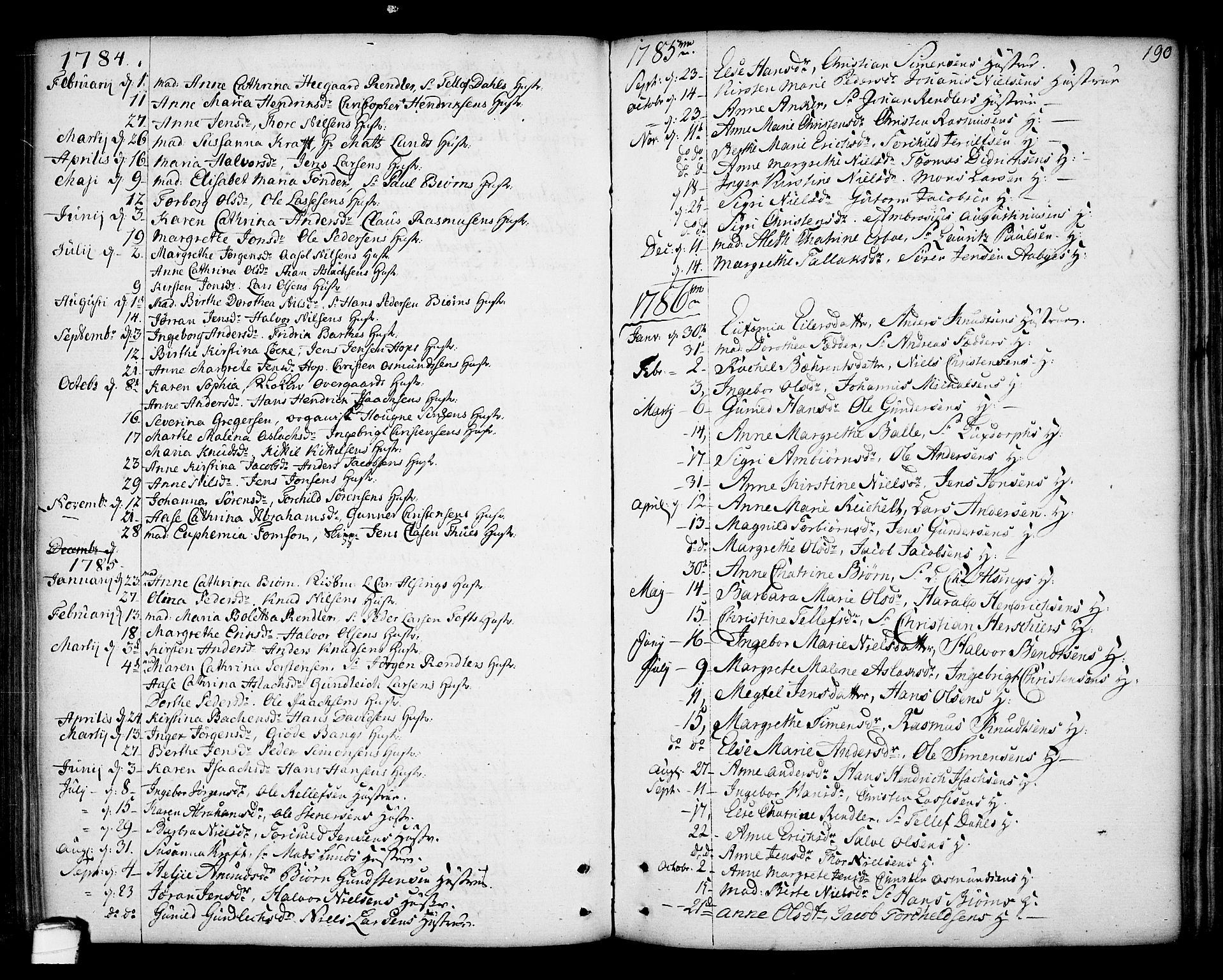 Kragerø kirkebøker, AV/SAKO-A-278/F/Fa/L0002: Parish register (official) no. 2, 1767-1802, p. 190