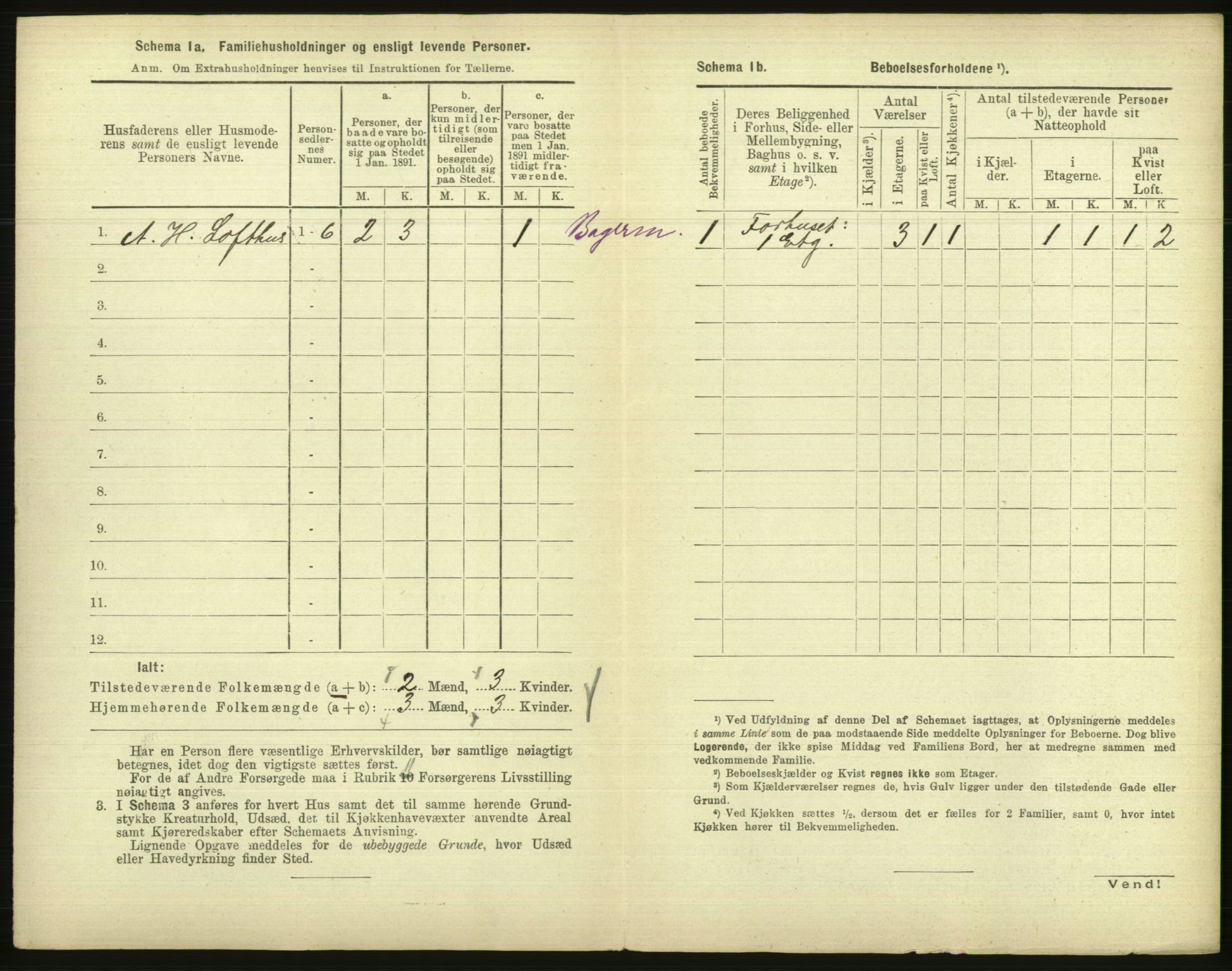 RA, 1891 census for 1001 Kristiansand, 1891, p. 583