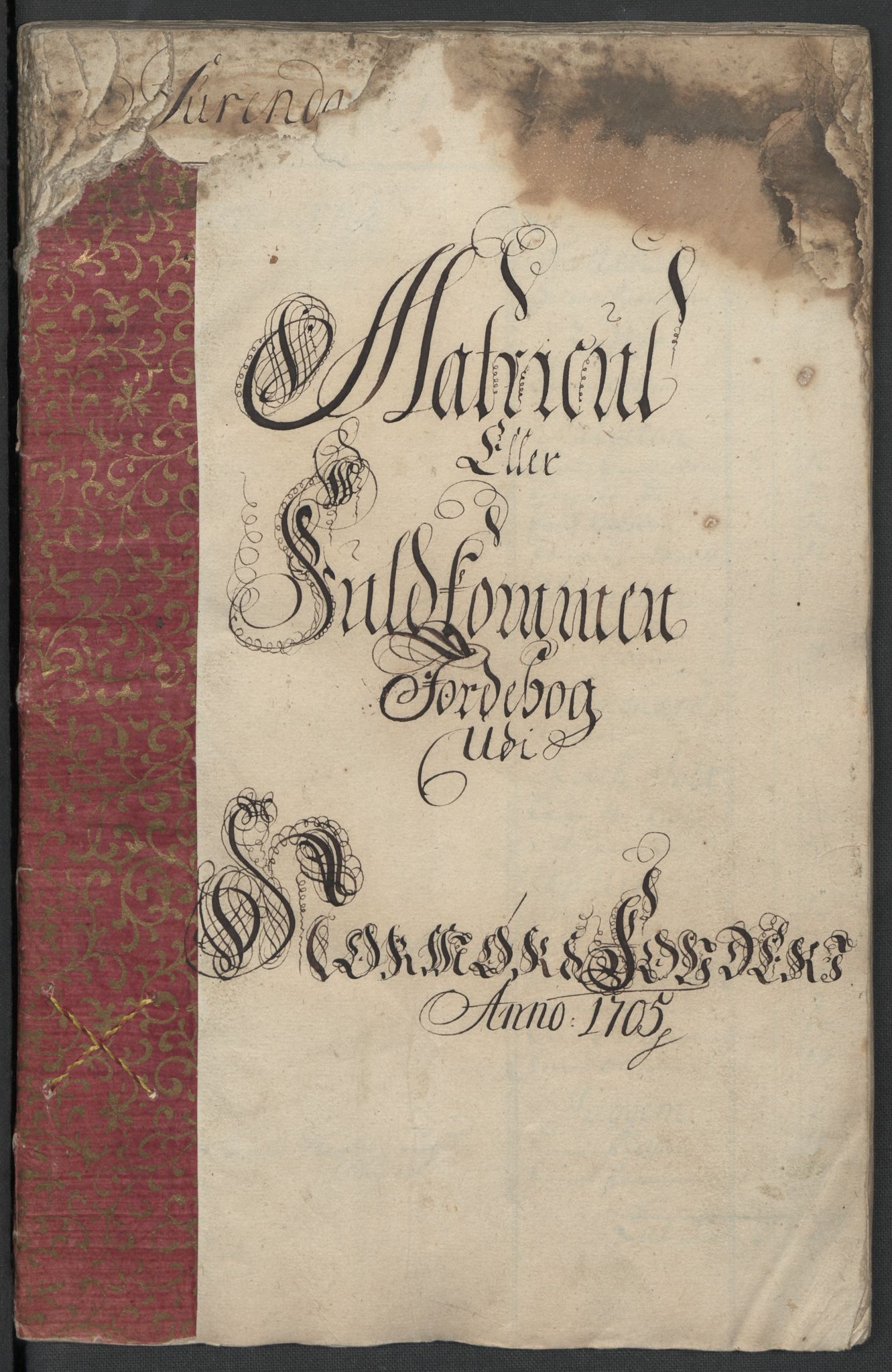 Rentekammeret inntil 1814, Reviderte regnskaper, Fogderegnskap, RA/EA-4092/R56/L3741: Fogderegnskap Nordmøre, 1705, p. 14