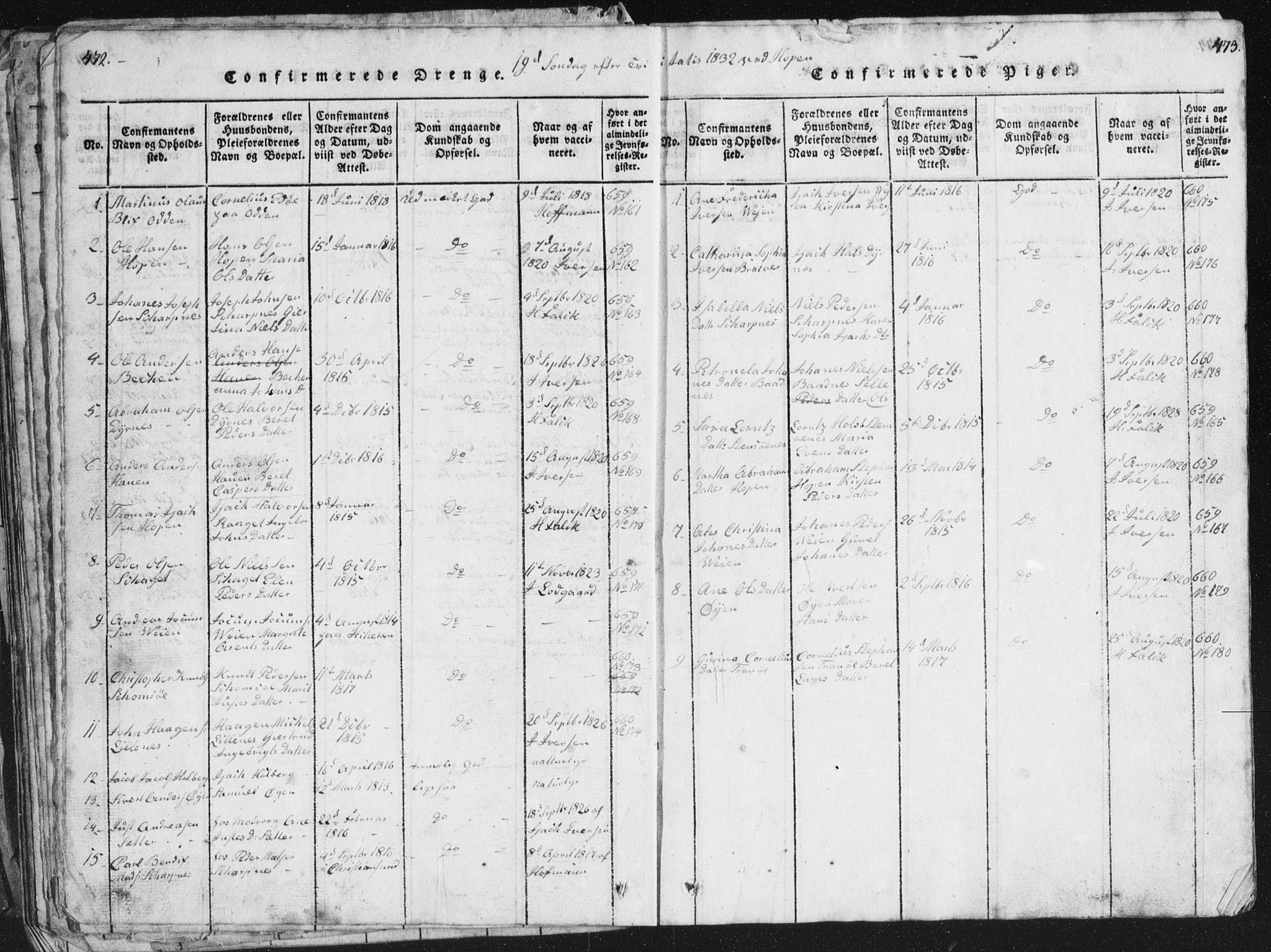 Ministerialprotokoller, klokkerbøker og fødselsregistre - Møre og Romsdal, AV/SAT-A-1454/581/L0942: Parish register (copy) no. 581C00, 1820-1836, p. 472-473