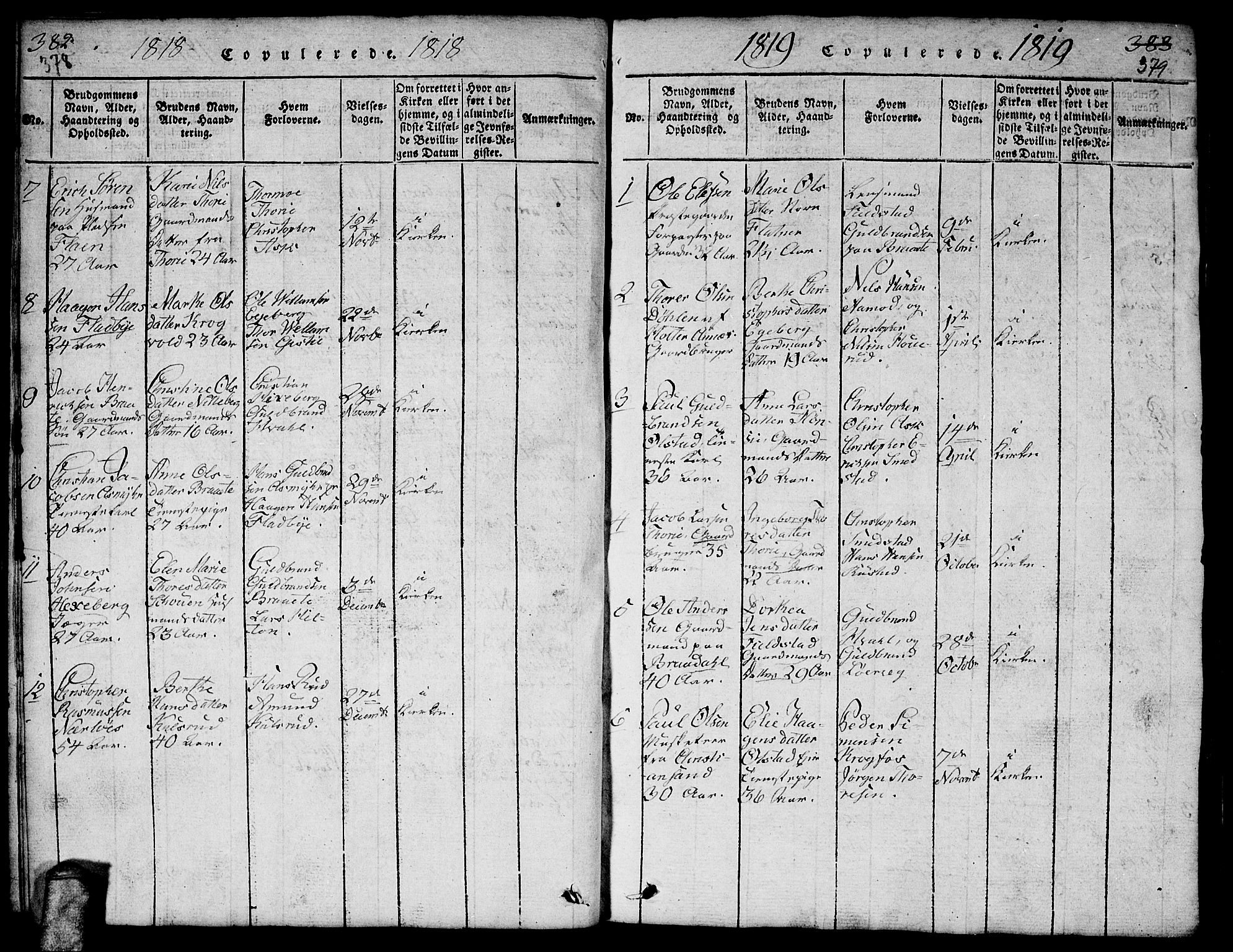 Gjerdrum prestekontor Kirkebøker, SAO/A-10412b/F/Fa/L0004: Parish register (official) no. I 4, 1816-1836, p. 378-379