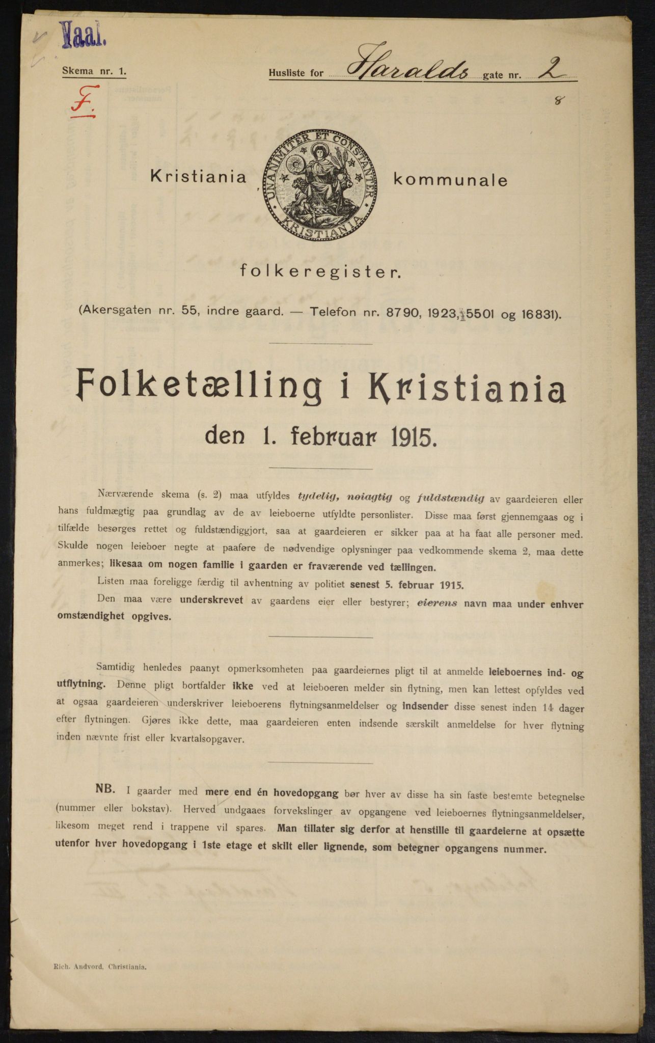 OBA, Municipal Census 1915 for Kristiania, 1915, p. 34642