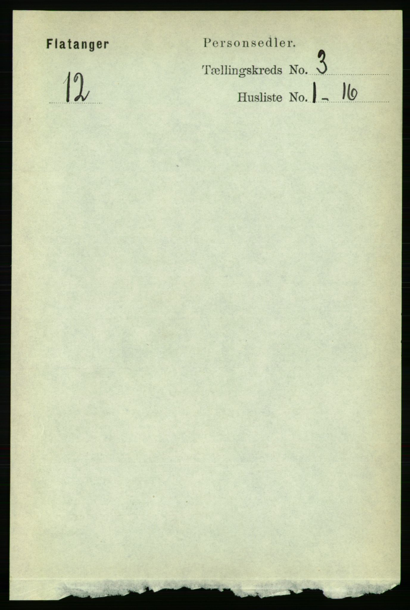 RA, 1891 census for 1749 Flatanger, 1891, p. 1323