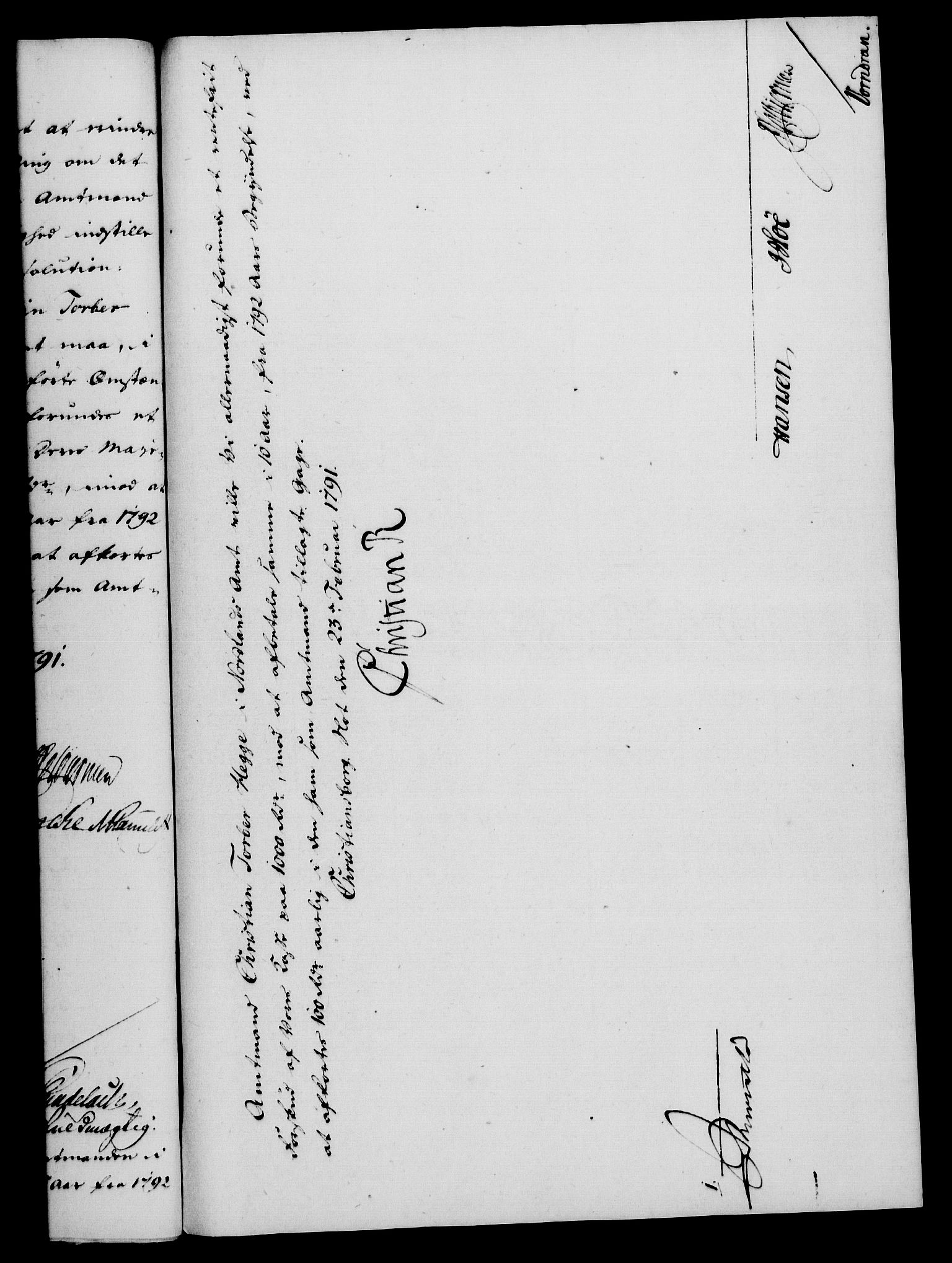 Rentekammeret, Kammerkanselliet, RA/EA-3111/G/Gf/Gfa/L0073: Norsk relasjons- og resolusjonsprotokoll (merket RK 52.73), 1791, p. 96