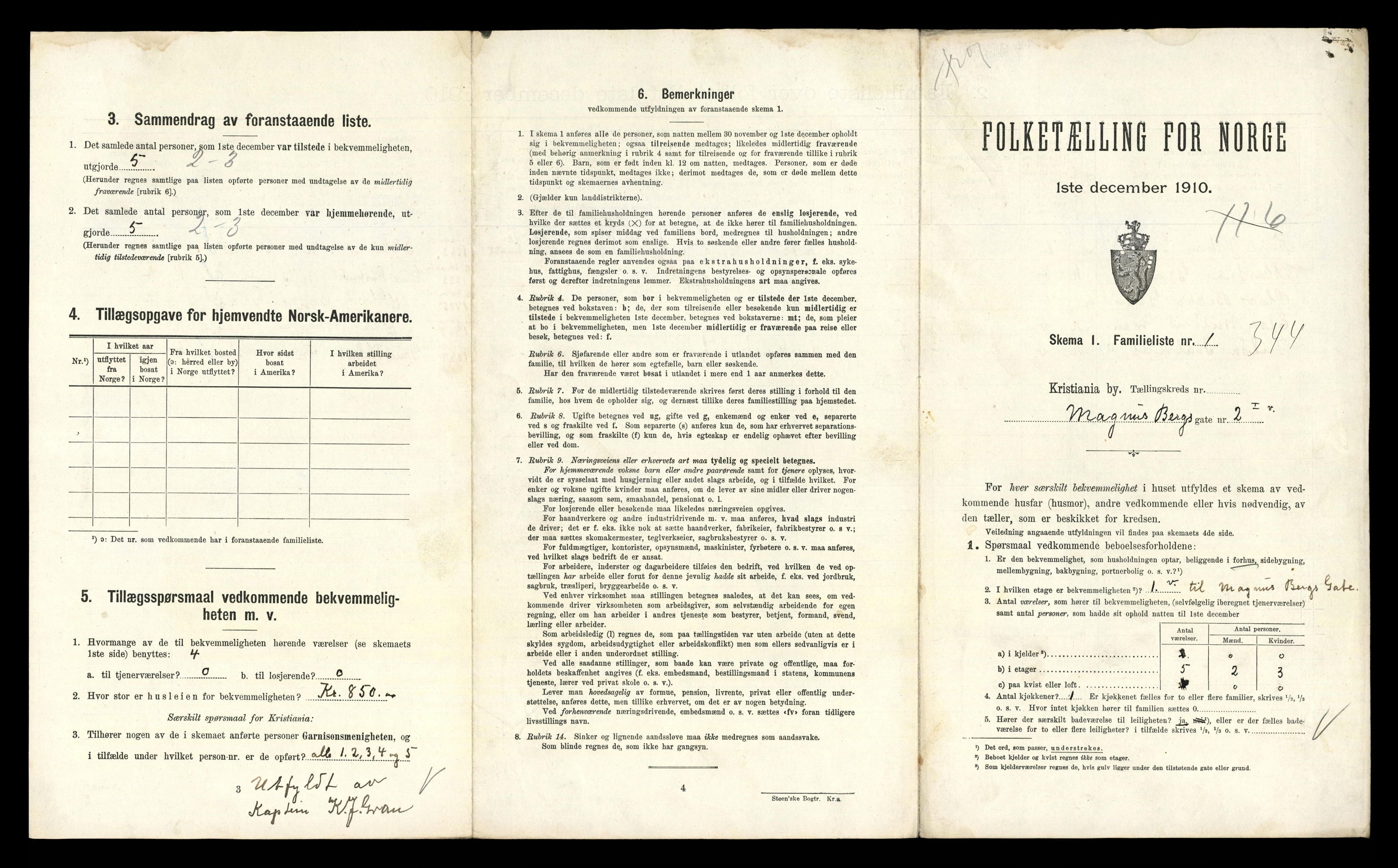 RA, 1910 census for Kristiania, 1910, p. 57915