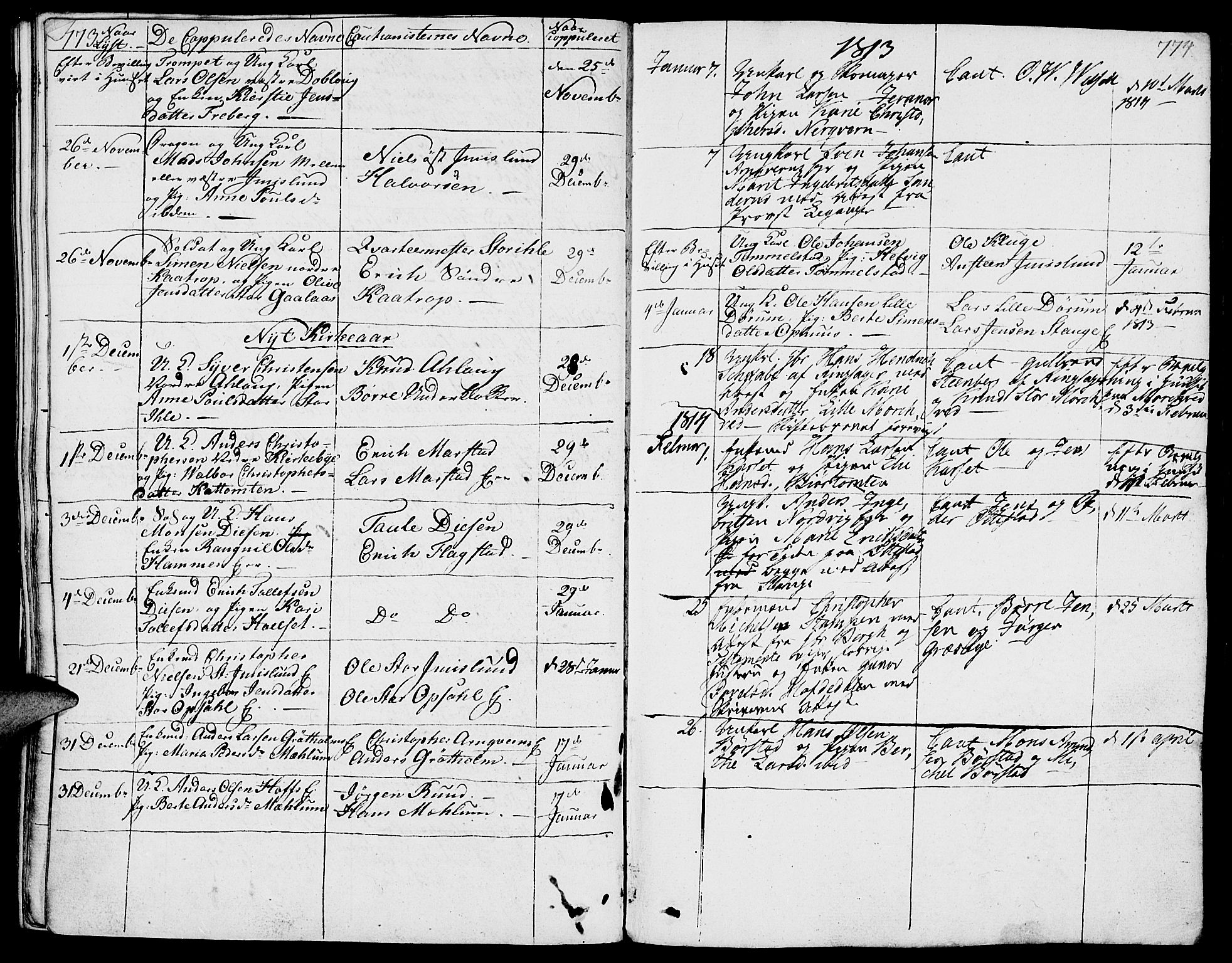 Vang prestekontor, Hedmark, AV/SAH-PREST-008/H/Ha/Haa/L0006: Parish register (official) no. 6 /1, 1809-1827, p. 773-774