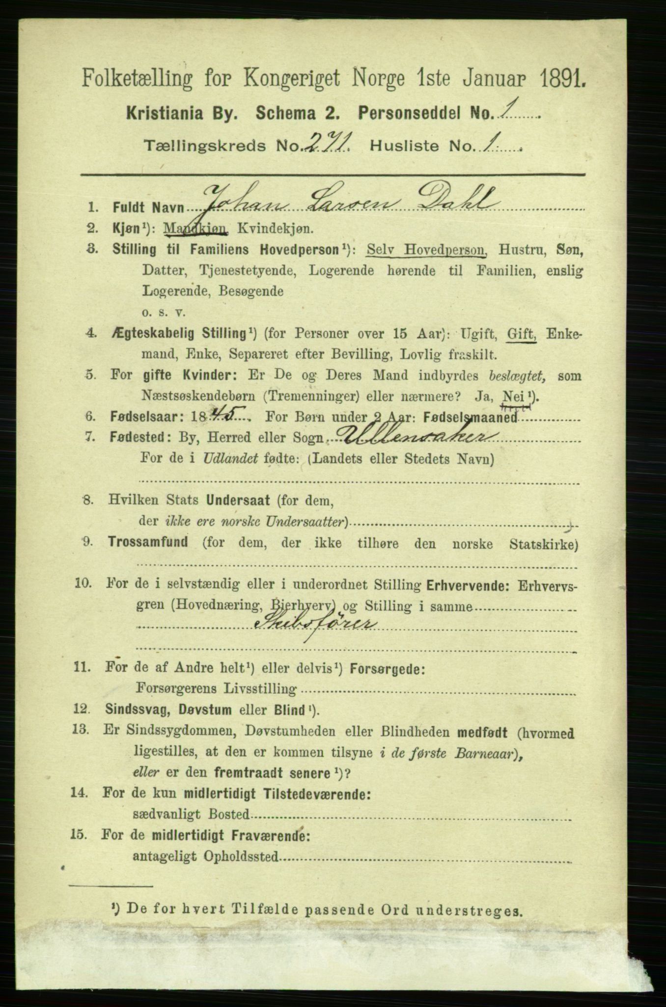 RA, 1891 census for 0301 Kristiania, 1891, p. 164568