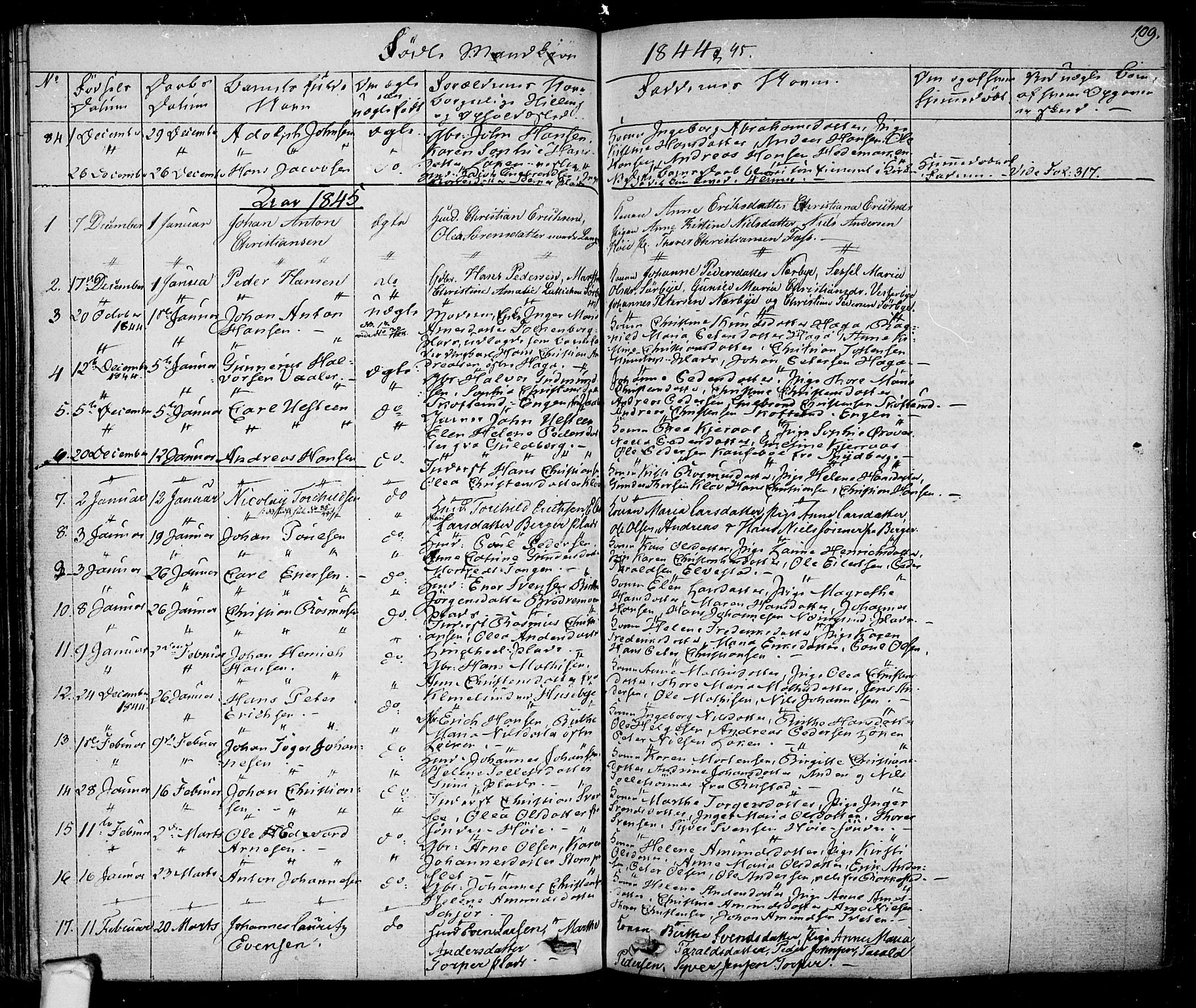 Eidsberg prestekontor Kirkebøker, AV/SAO-A-10905/F/Fa/L0008: Parish register (official) no. I 8, 1832-1848, p. 109