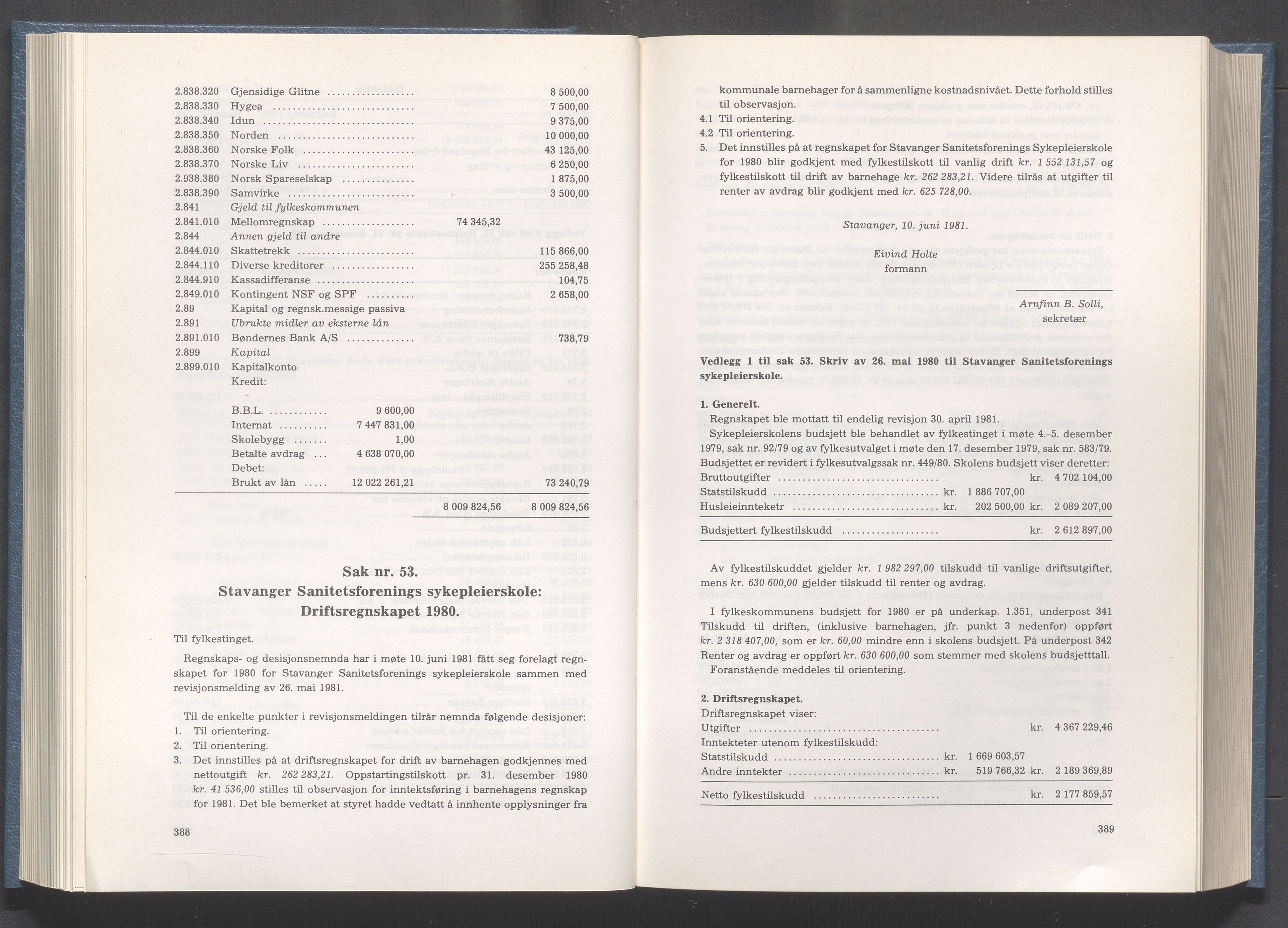 Rogaland fylkeskommune - Fylkesrådmannen , IKAR/A-900/A/Aa/Aaa/L0101: Møtebok , 1981, p. 388-389