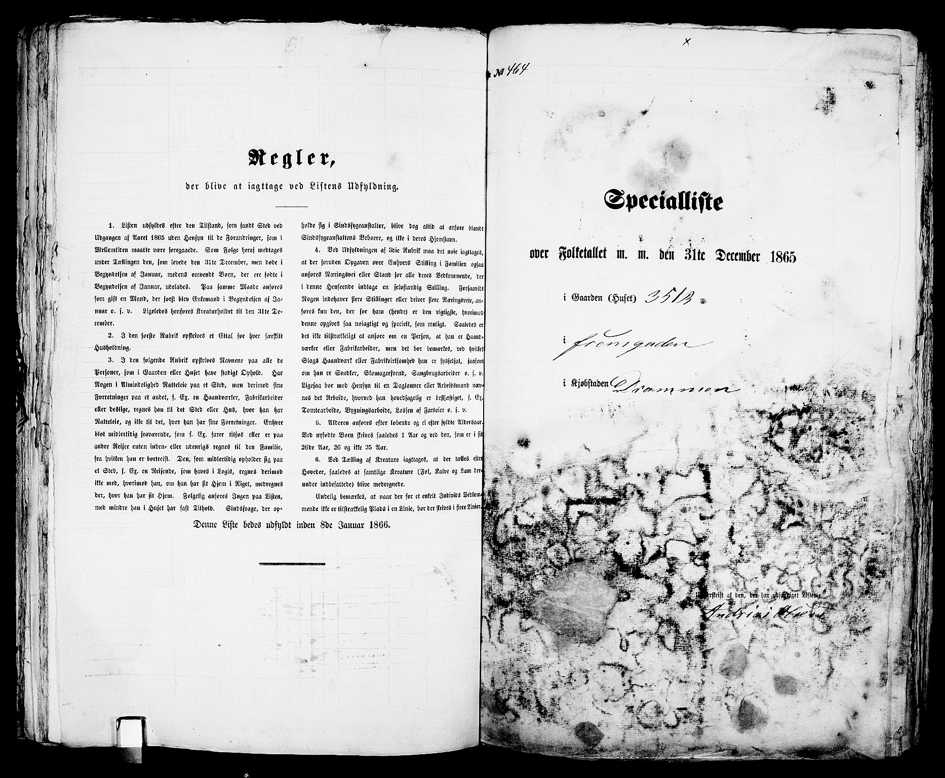 RA, 1865 census for Bragernes in Drammen, 1865, p. 971