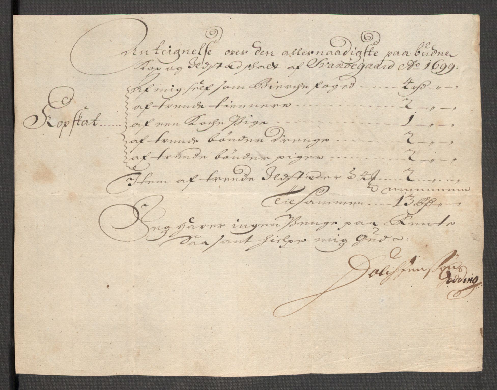 Rentekammeret inntil 1814, Reviderte regnskaper, Fogderegnskap, AV/RA-EA-4092/R53/L3424: Fogderegnskap Sunn- og Nordfjord, 1699, p. 410