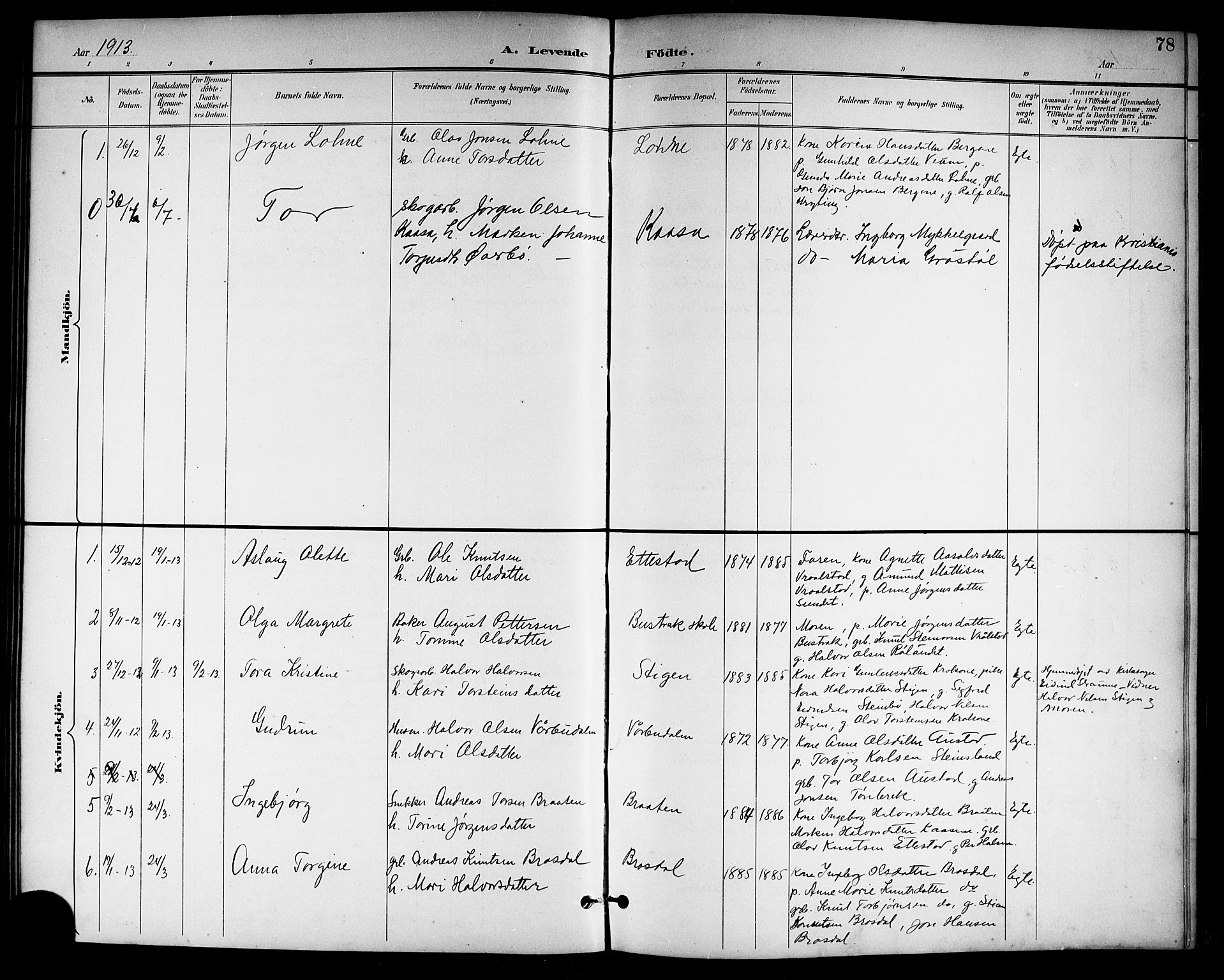 Drangedal kirkebøker, SAKO/A-258/G/Gb/L0002: Parish register (copy) no. II 2, 1895-1918, p. 78