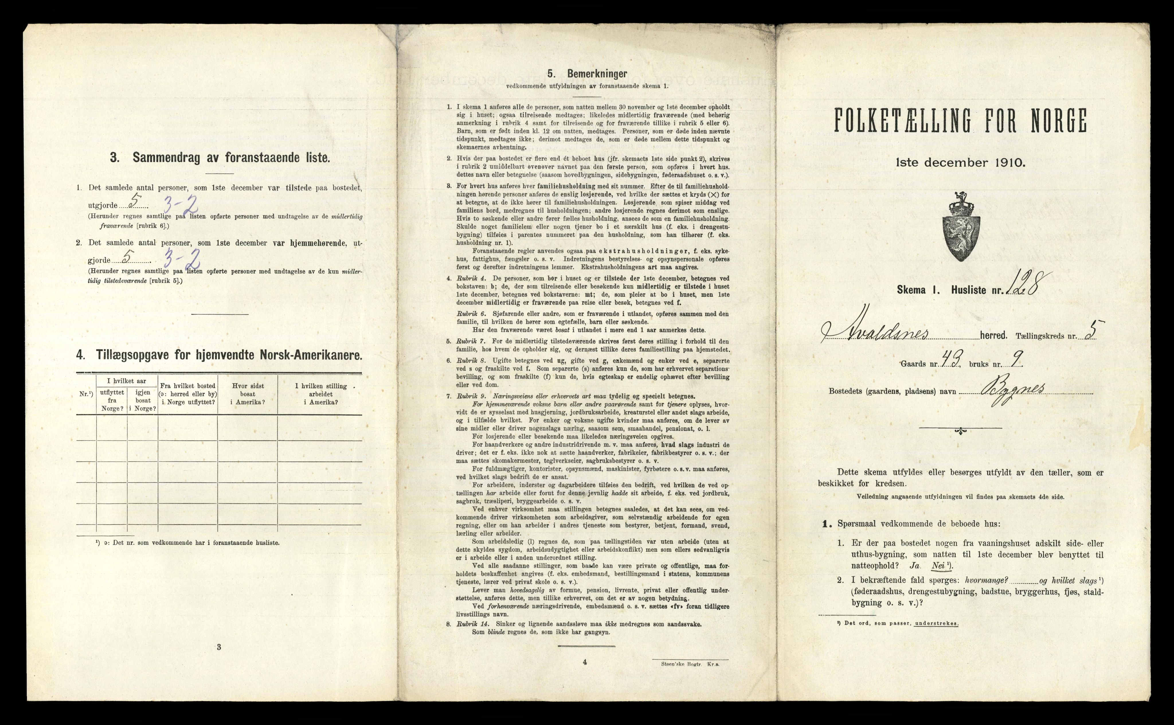 RA, 1910 census for Avaldsnes, 1910, p. 1003