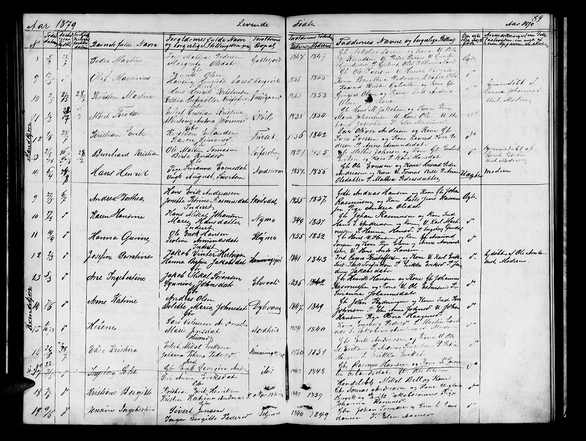 Tranøy sokneprestkontor, AV/SATØ-S-1313/I/Ia/Iab/L0021klokker: Parish register (copy) no. 21, 1861-1886, p. 89