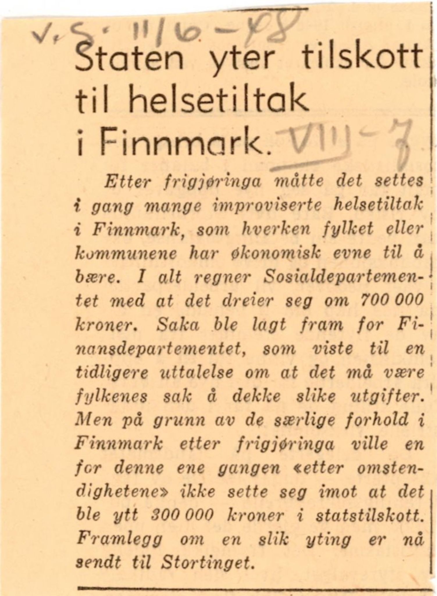 Finnmarkskontorets presse- og opplysningsarkiv , FMFB/A-1198/E/L0013/0006: 8. Velferd / Utstilling