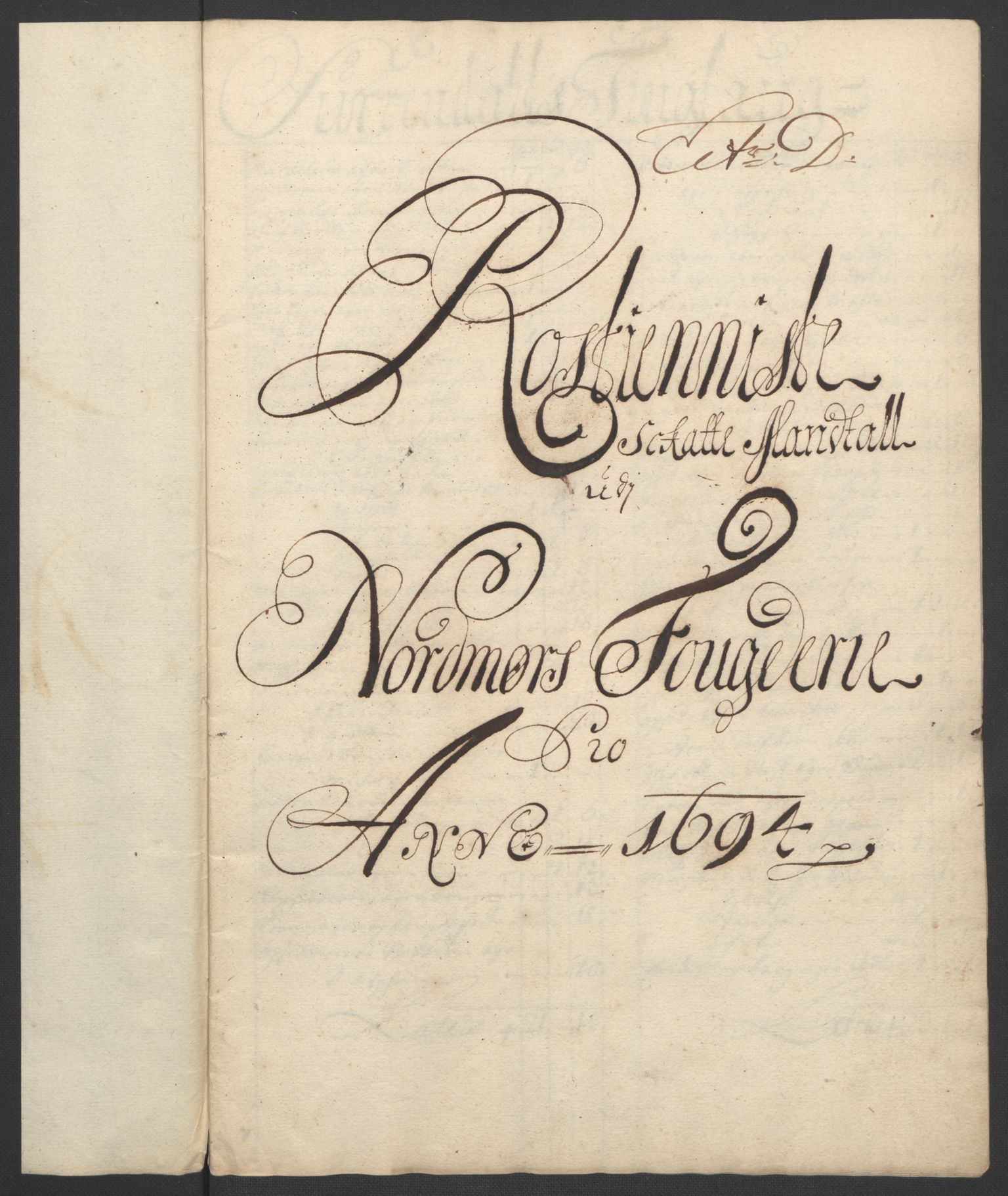 Rentekammeret inntil 1814, Reviderte regnskaper, Fogderegnskap, RA/EA-4092/R56/L3736: Fogderegnskap Nordmøre, 1694-1696, p. 76
