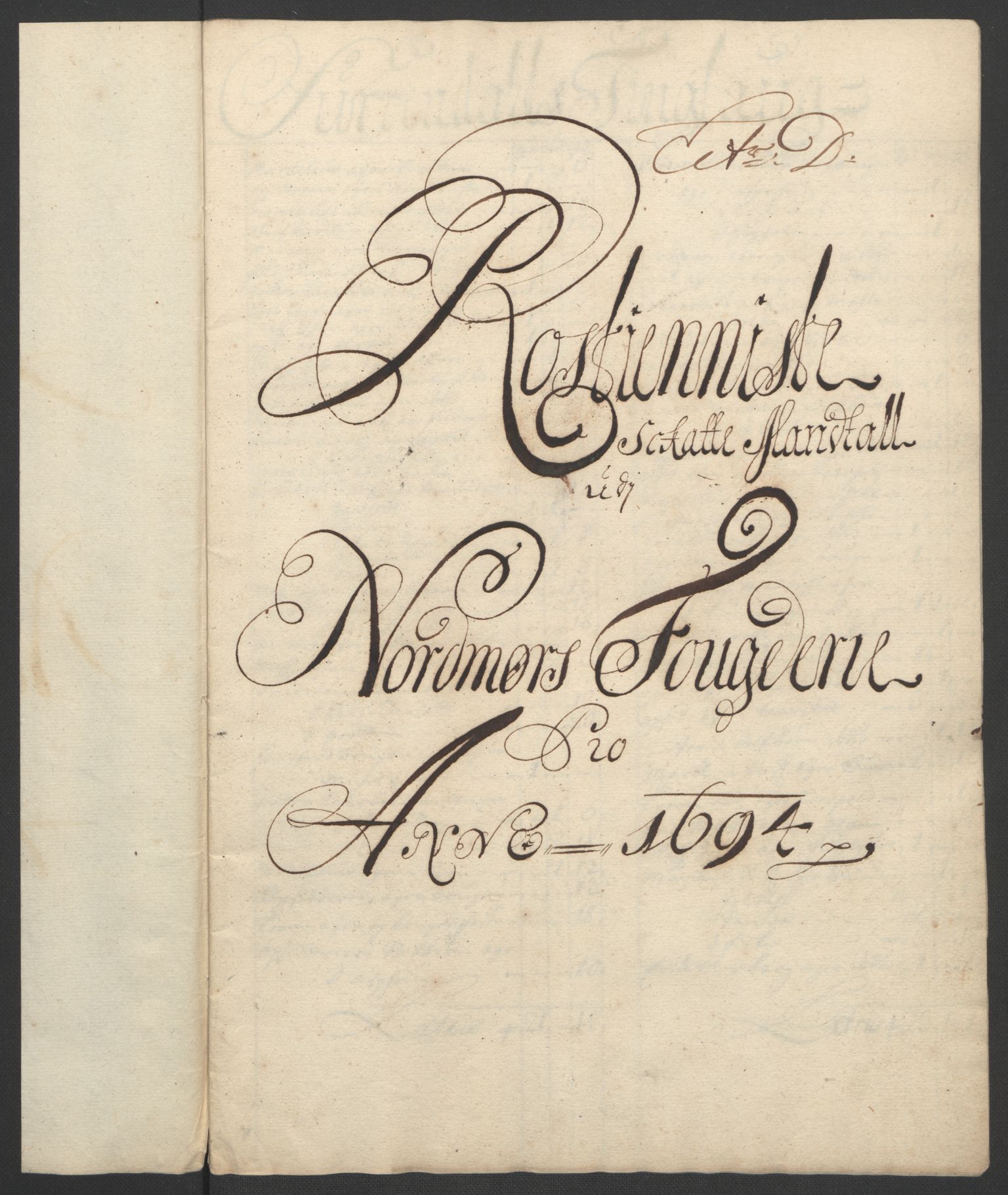 Rentekammeret inntil 1814, Reviderte regnskaper, Fogderegnskap, AV/RA-EA-4092/R56/L3736: Fogderegnskap Nordmøre, 1694-1696, p. 76