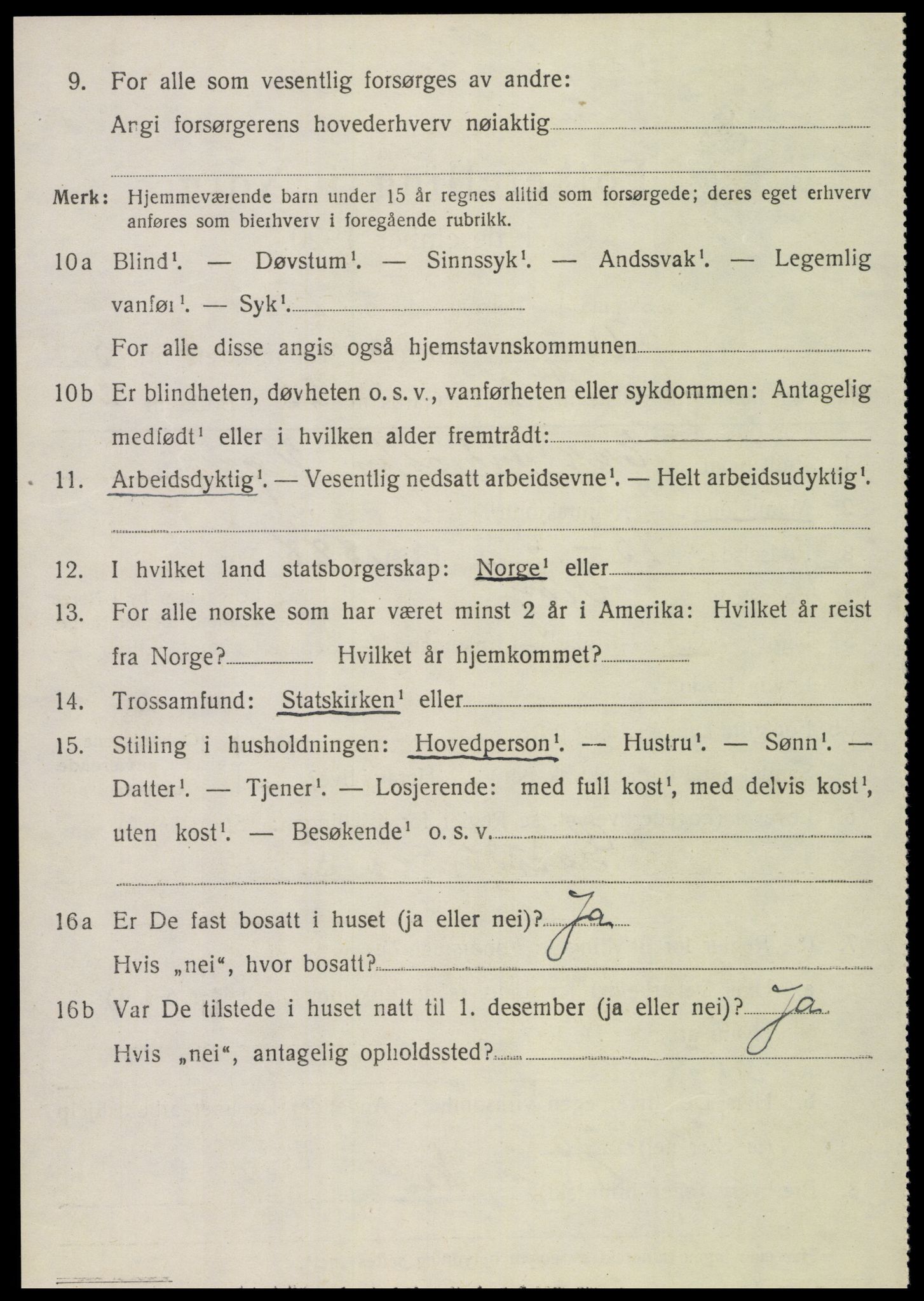 SAT, 1920 census for Veøy, 1920, p. 2340