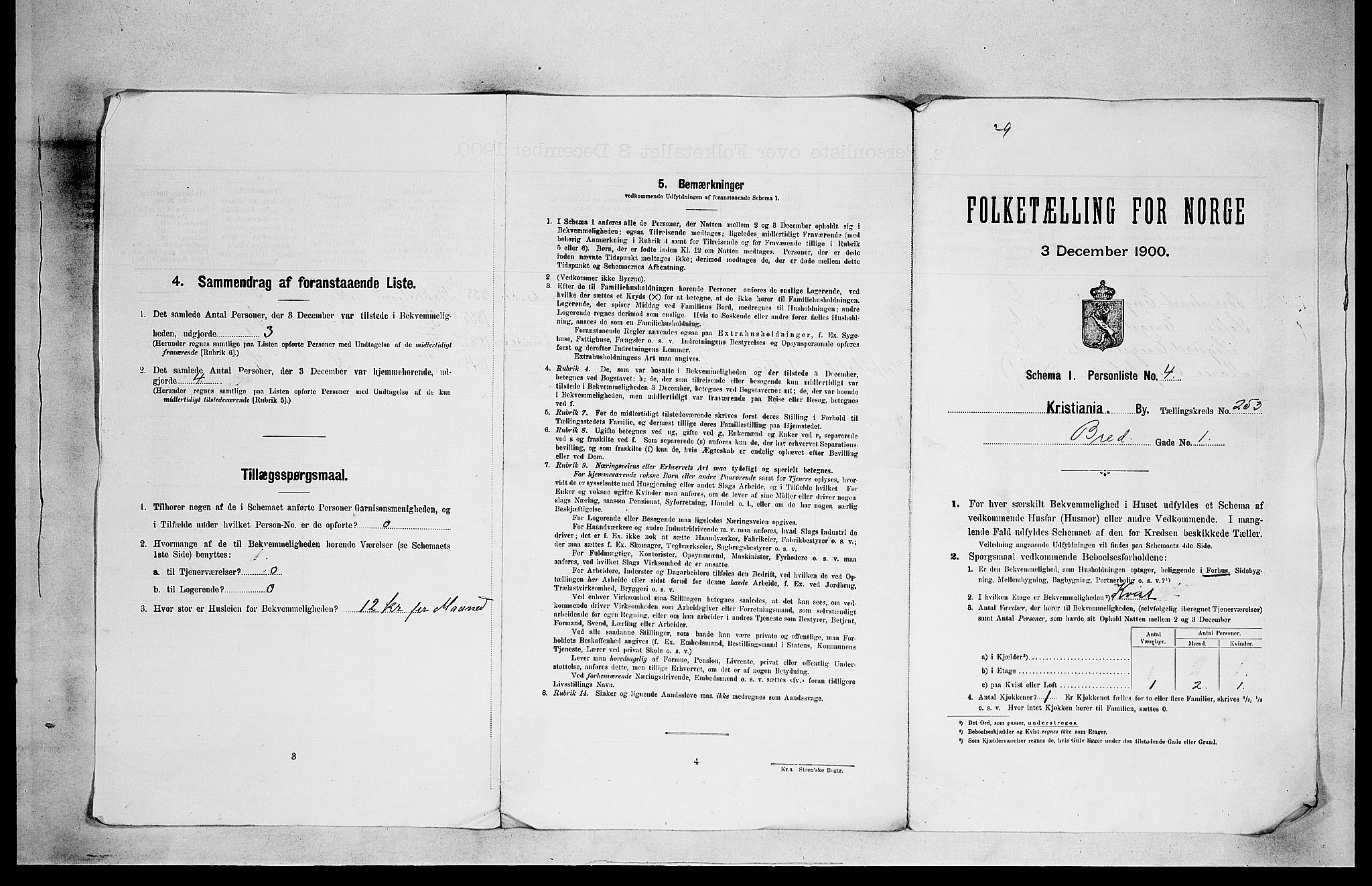 SAO, 1900 census for Kristiania, 1900, p. 7538