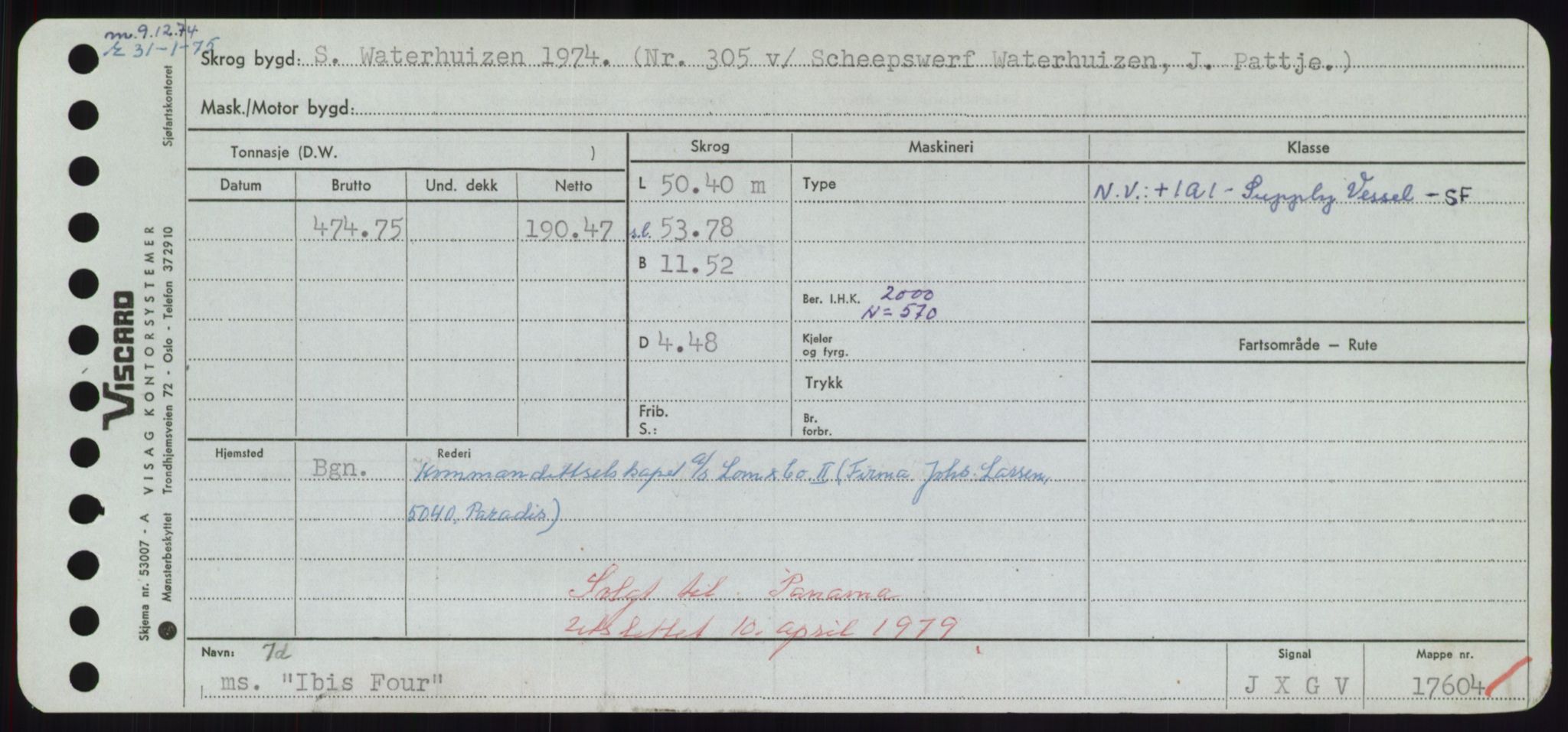 Sjøfartsdirektoratet med forløpere, Skipsmålingen, AV/RA-S-1627/H/Hd/L0018: Fartøy, I, p. 23