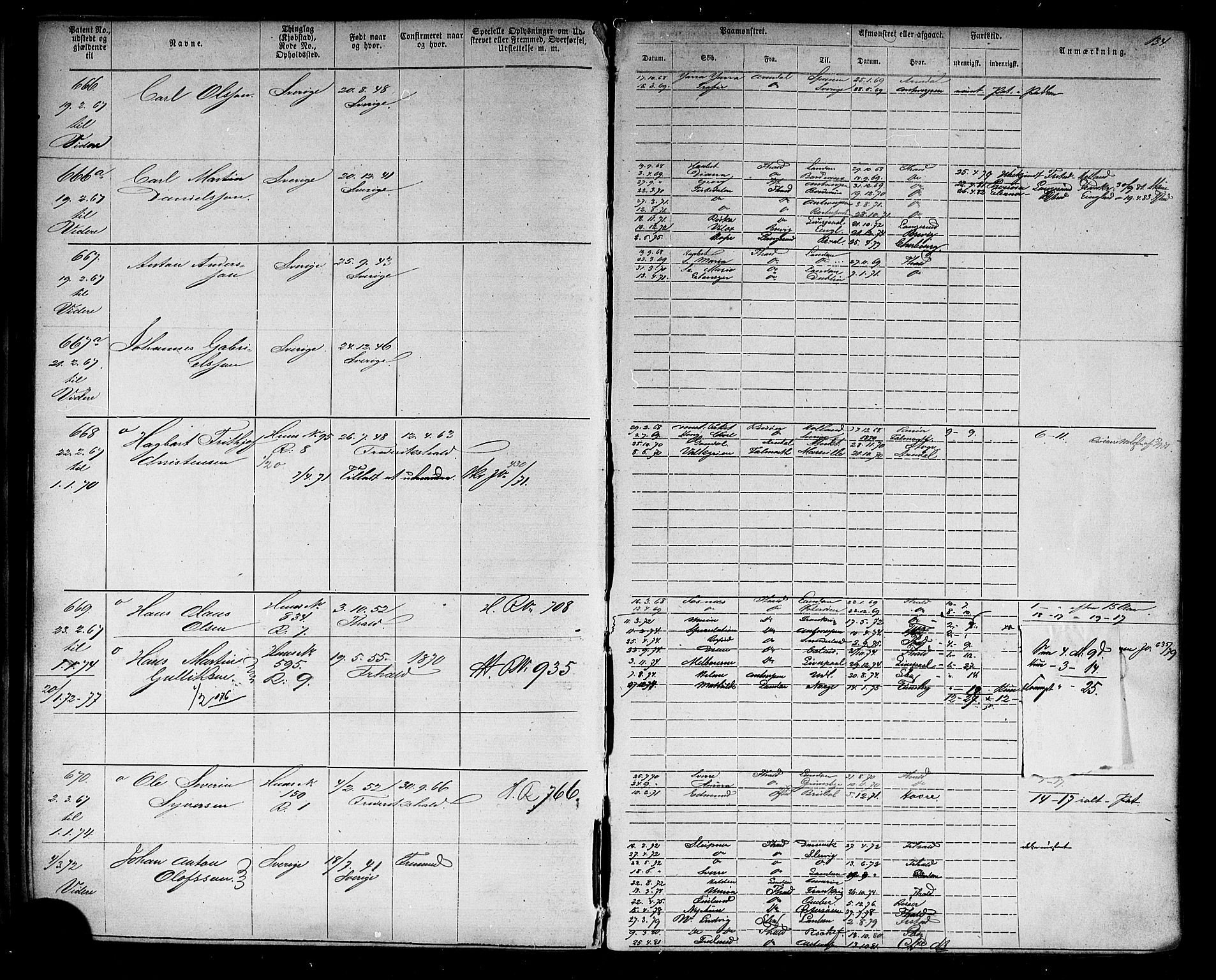 Halden mønstringskontor, AV/SAO-A-10569a/F/Fc/Fca/L0004: Annotasjonsrulle, 1868-1875, p. 138