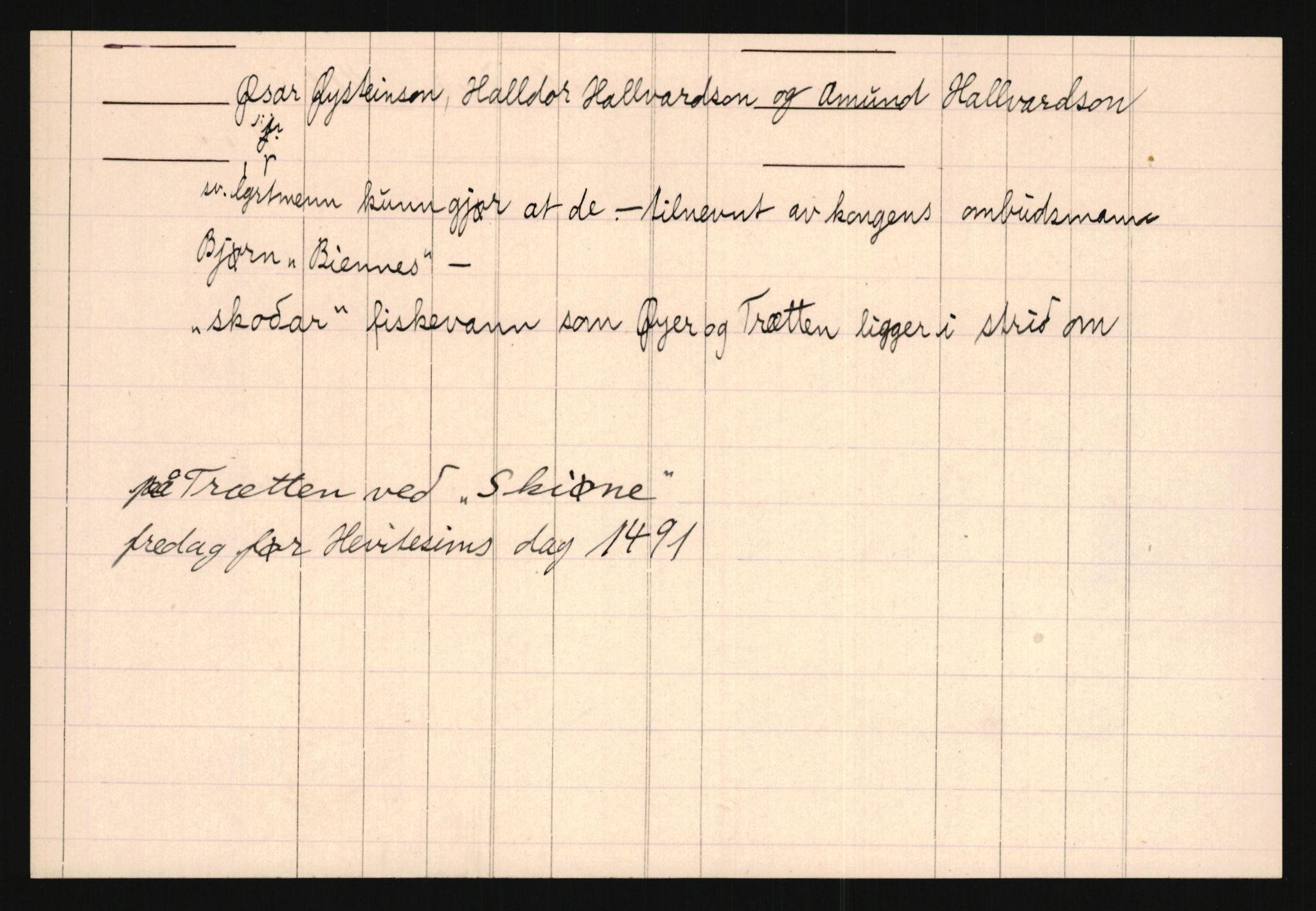 Riksarkivets diplomsamling, AV/RA-EA-5965/F35/F35e/L0034: Registreringssedler Nordland, Troms og ikke stedfestede ("uplasserte") sedler, 1400-1700, p. 397